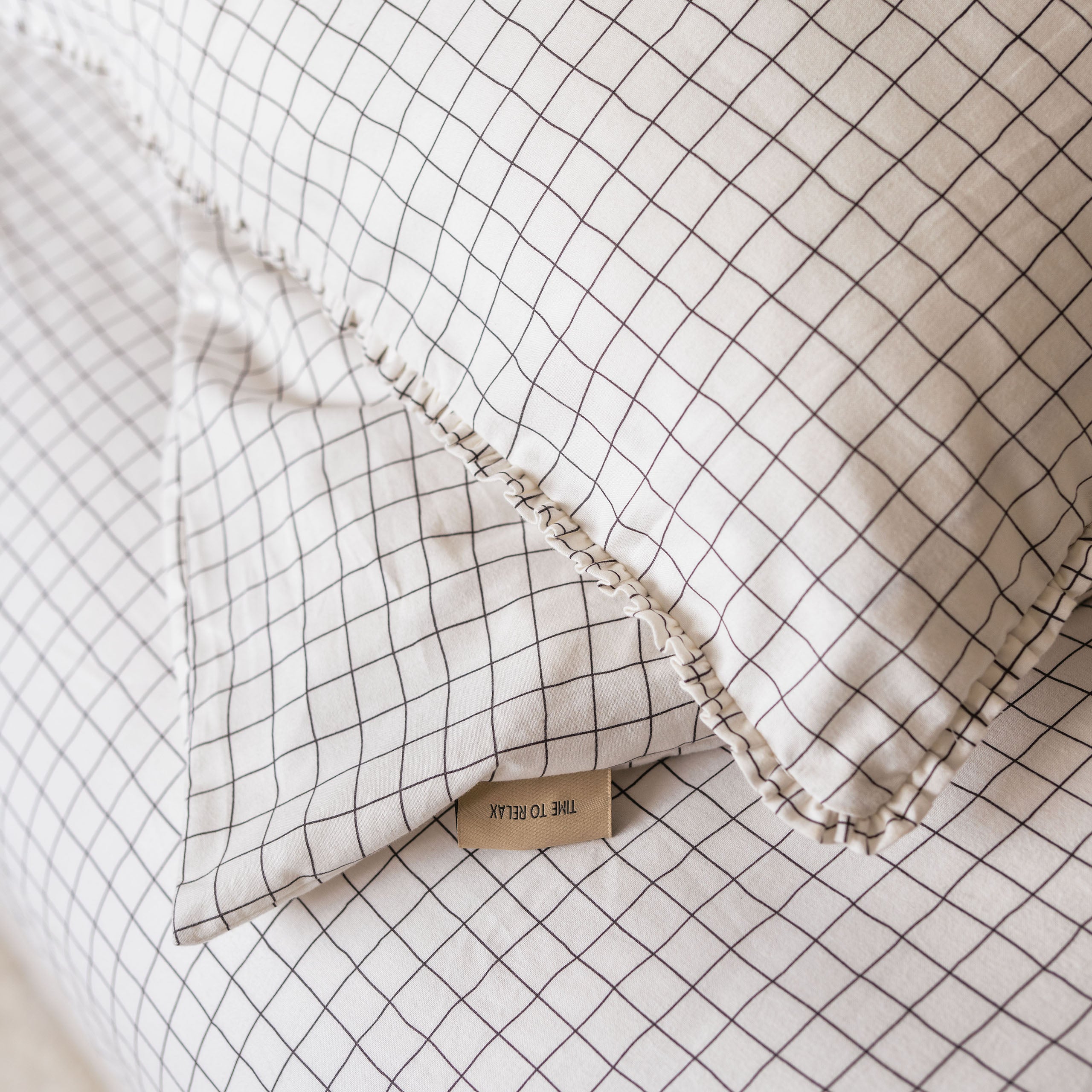 Dekbedovertrek Crossed Lines Wit