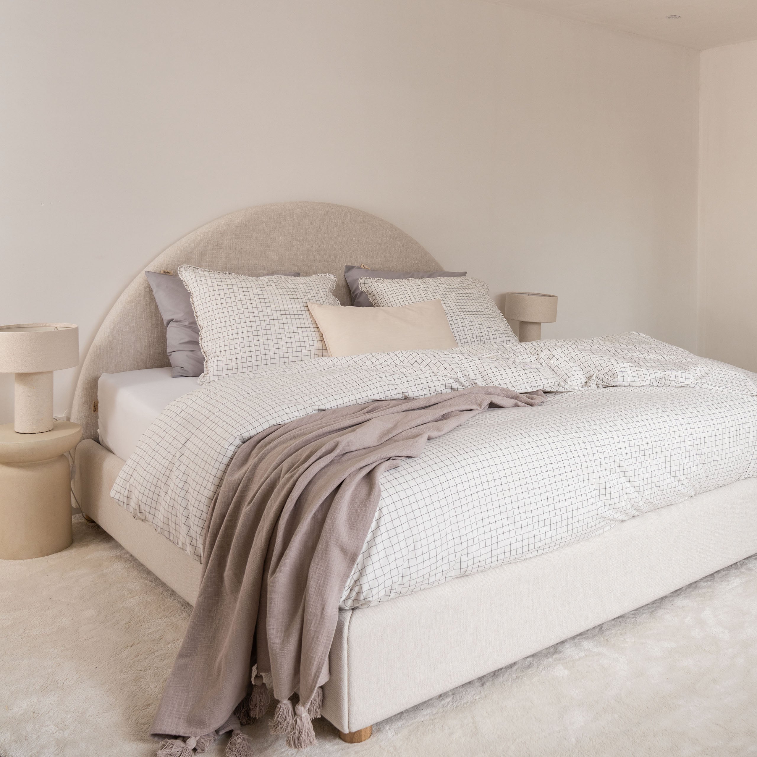 Dekbedovertrek Crossed Lines Wit