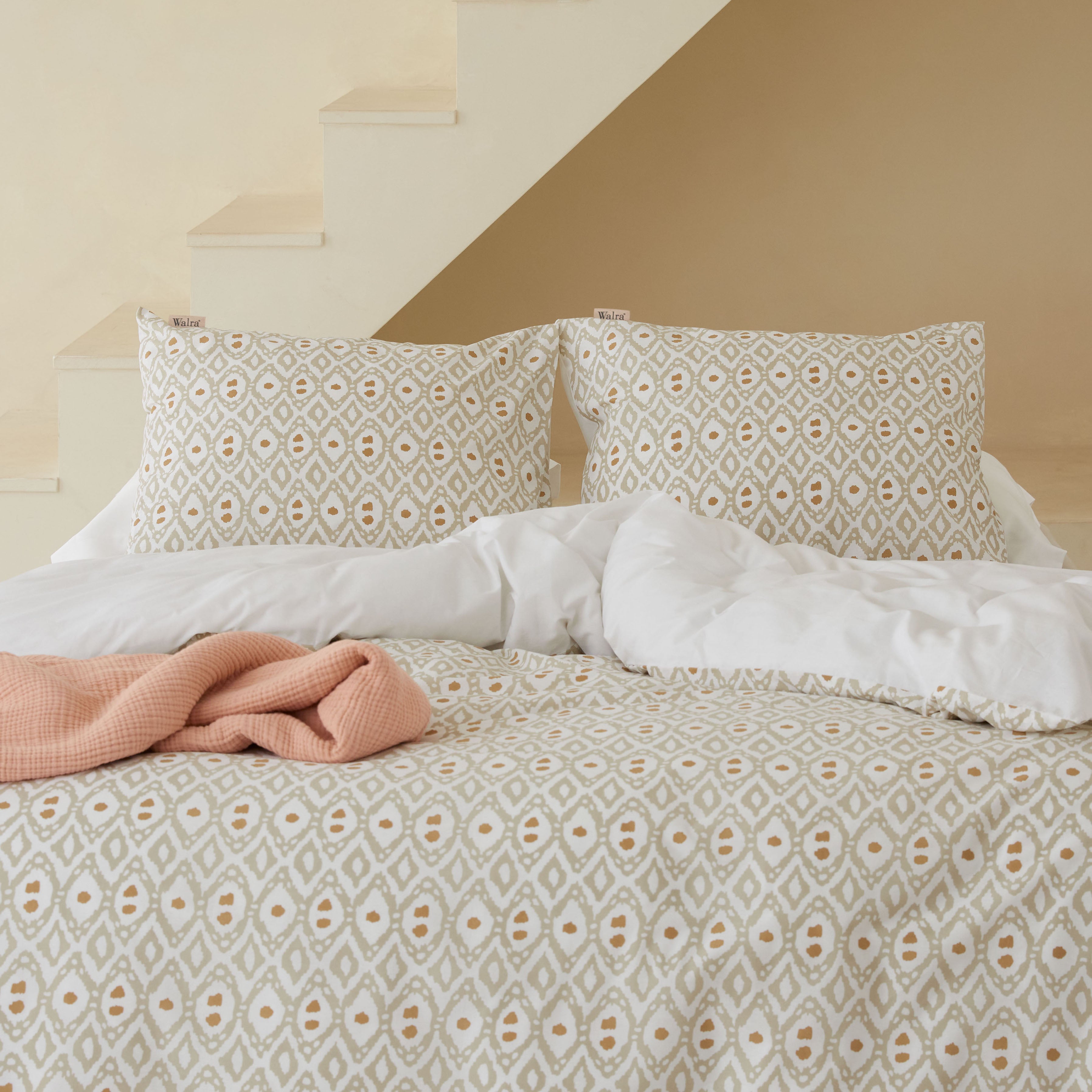 Dekbedovertrek Curved Diamonds Wit