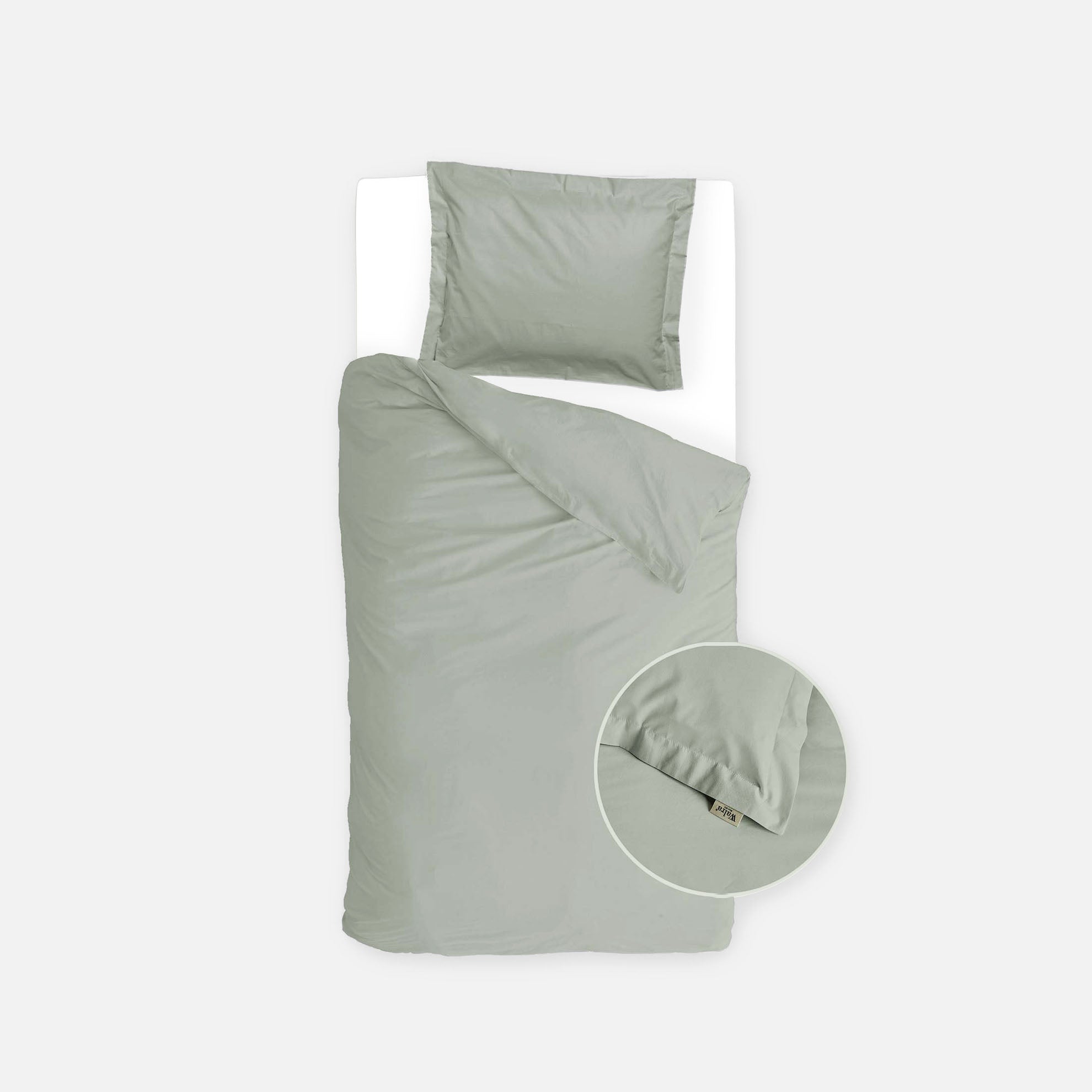 Dekbedovertrek Forever Cotton Licht Grijs / Groen