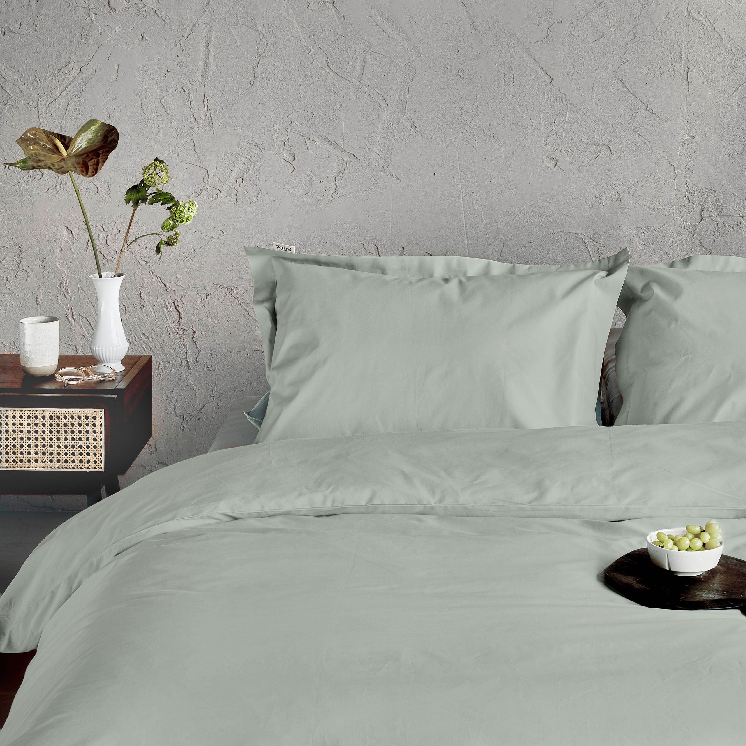 Dekbedovertrek Forever Cotton Licht Grijs / Groen