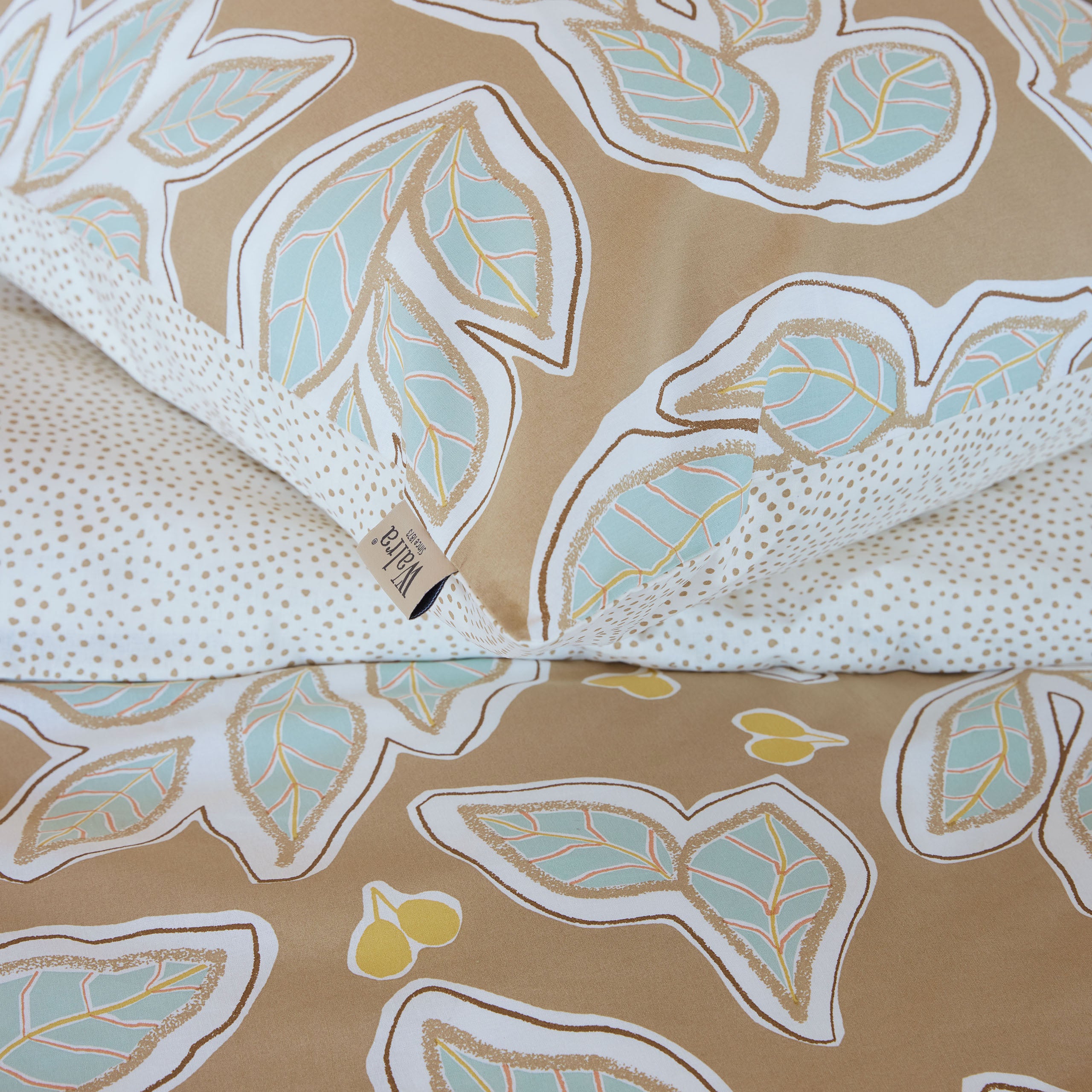 Dekbedovertrek Lovely Leaves Bruin / Beige