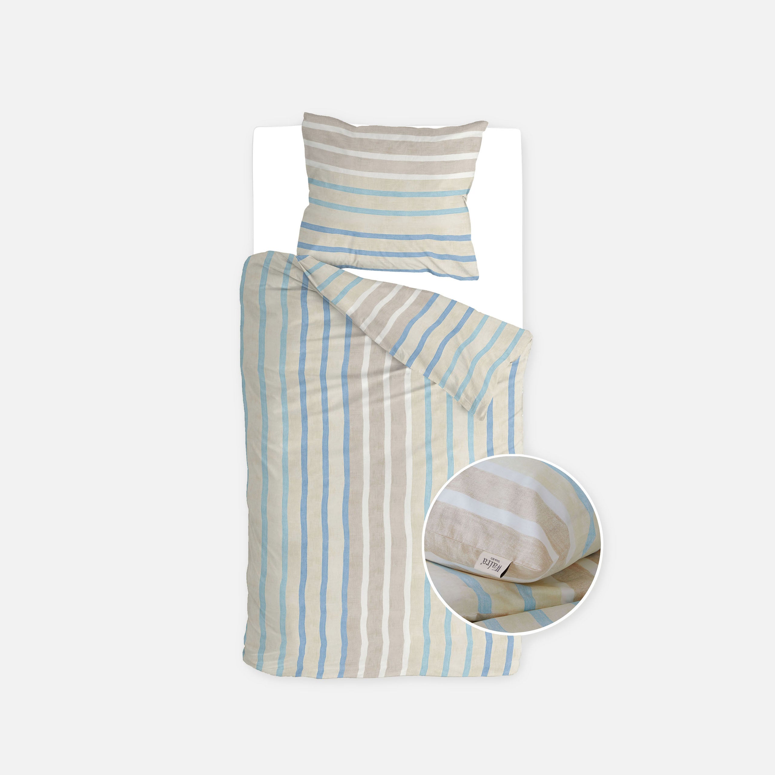 Dekbedovertrek Natural Stripes Jade