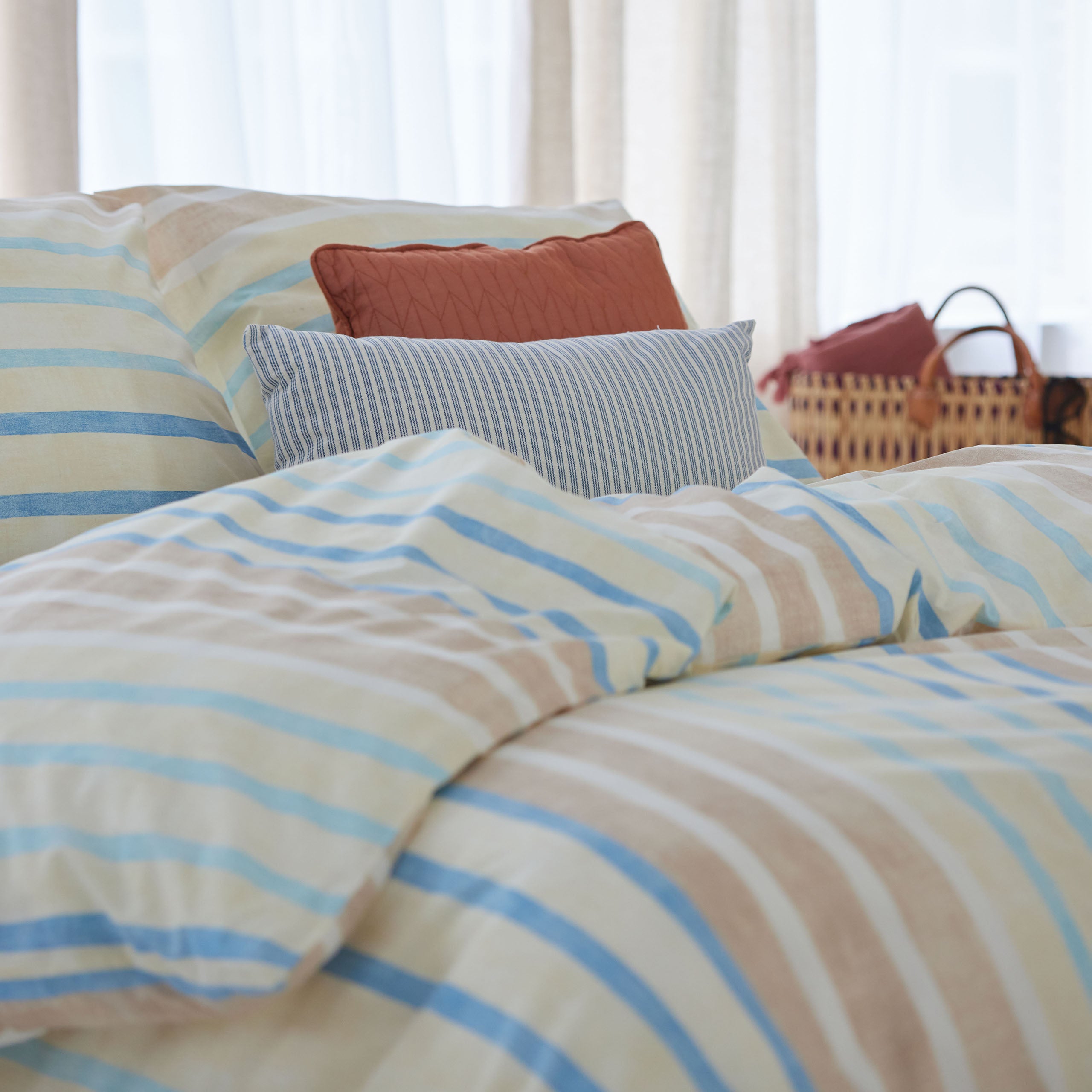 Dekbedovertrek Natural Stripes Jade