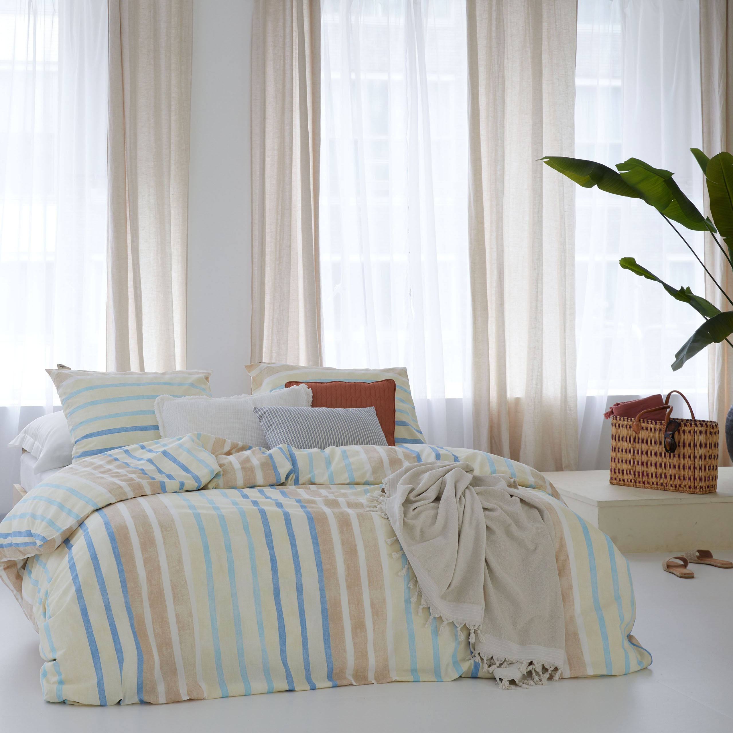 Dekbedovertrek Natural Stripes Jade