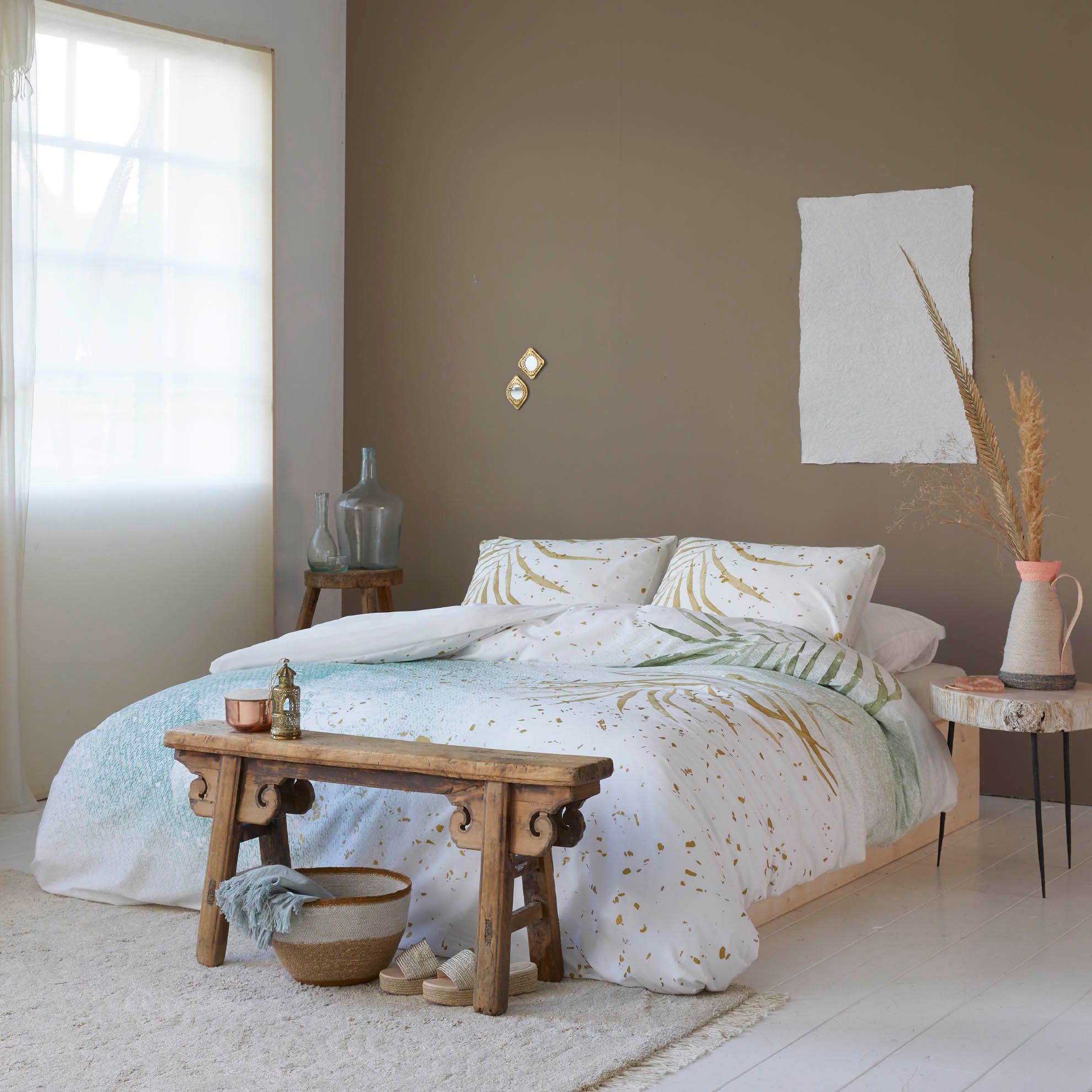 Dekbedovertrek Painted Nature Groen / Goud