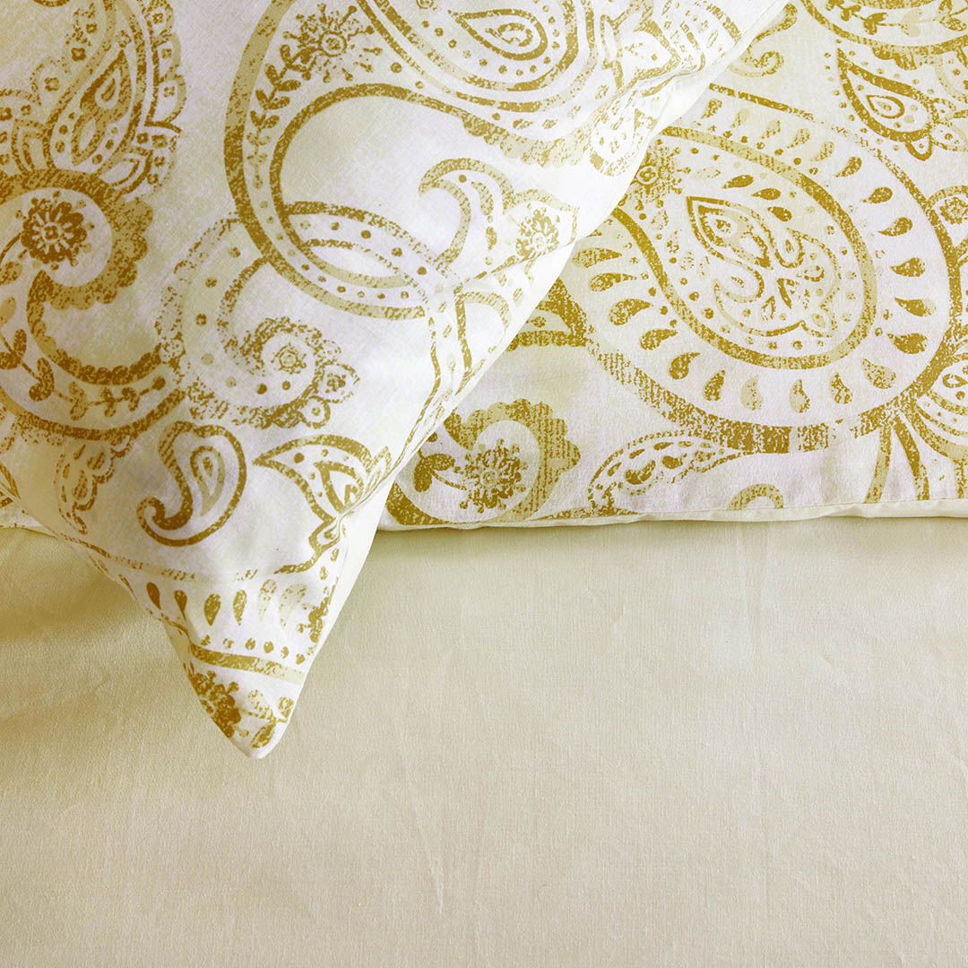 Dekbedovertrek Perfect Paisley Geel