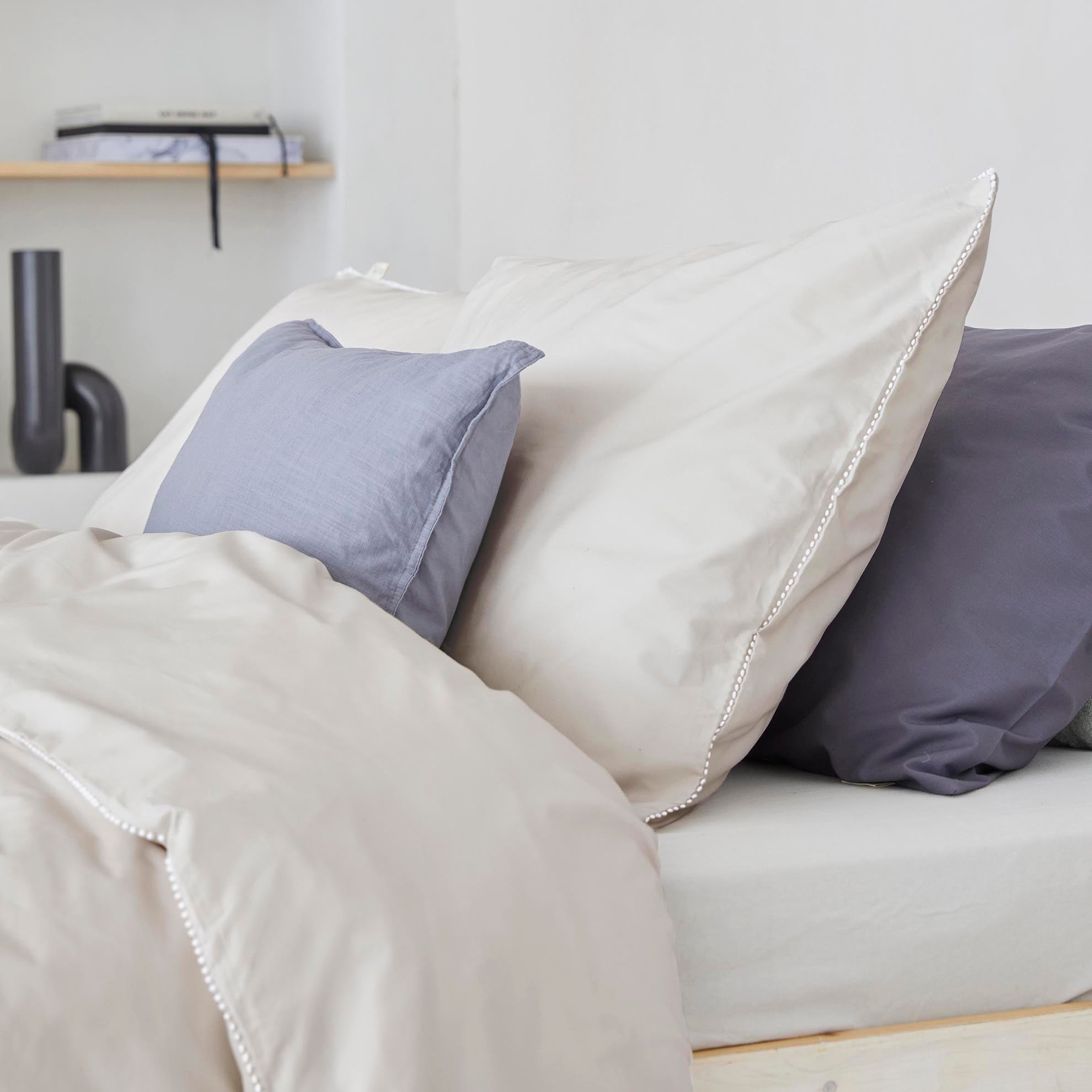 Dekbedovertrek Pretty Pom Pom Naturel