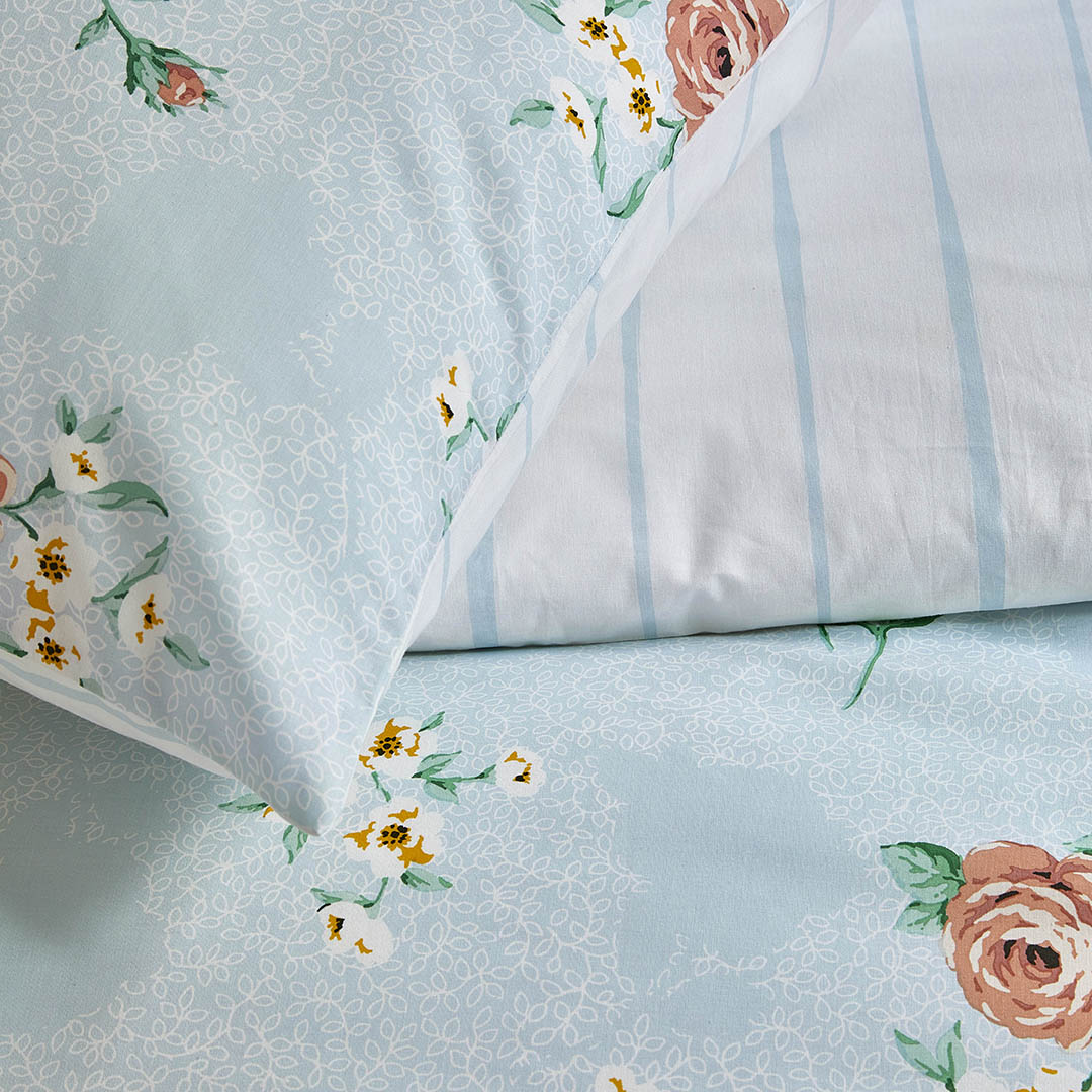 Dekbedovertrek Red Roses Blauw