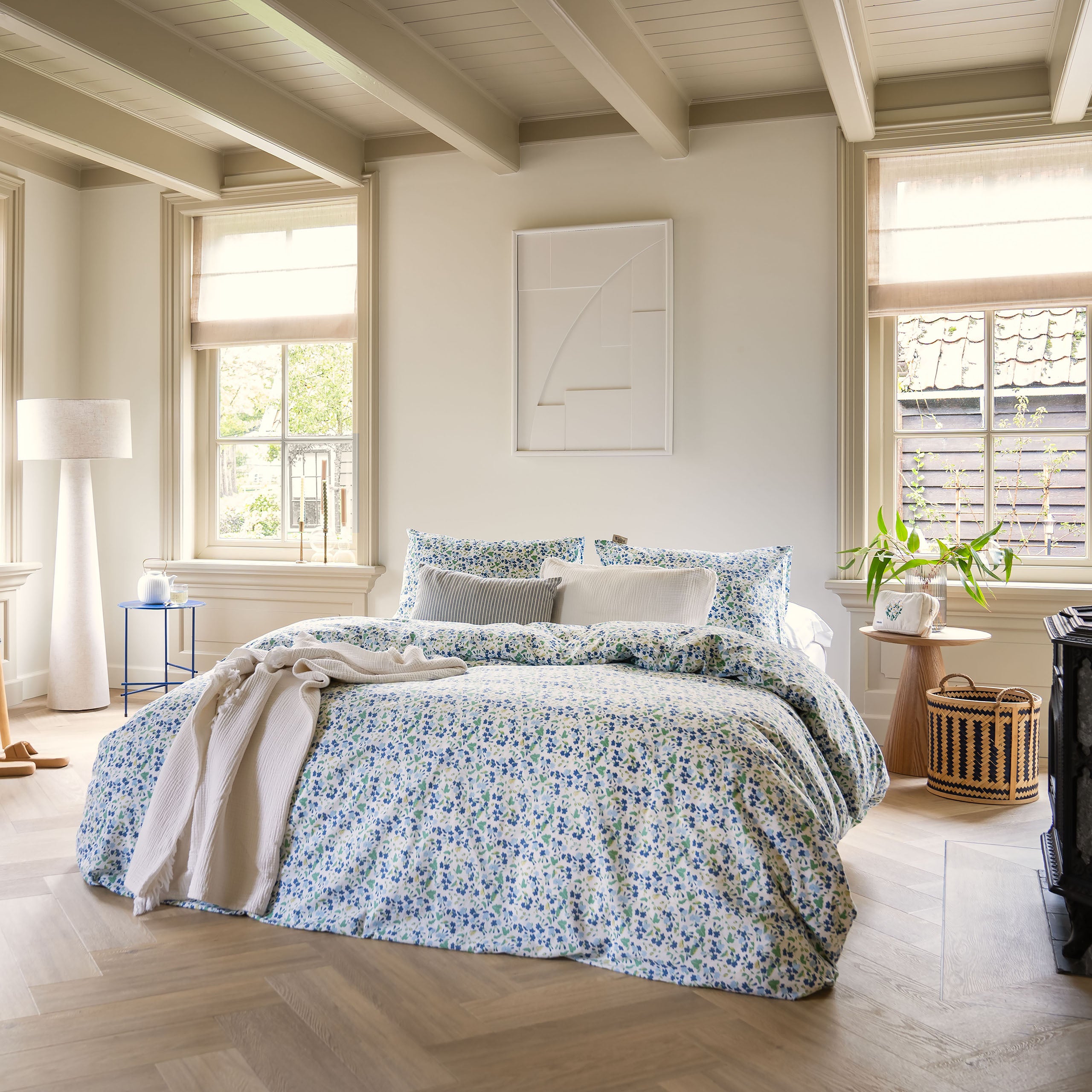 Dekbedovertrek Remade Flower Fairytale Blauw