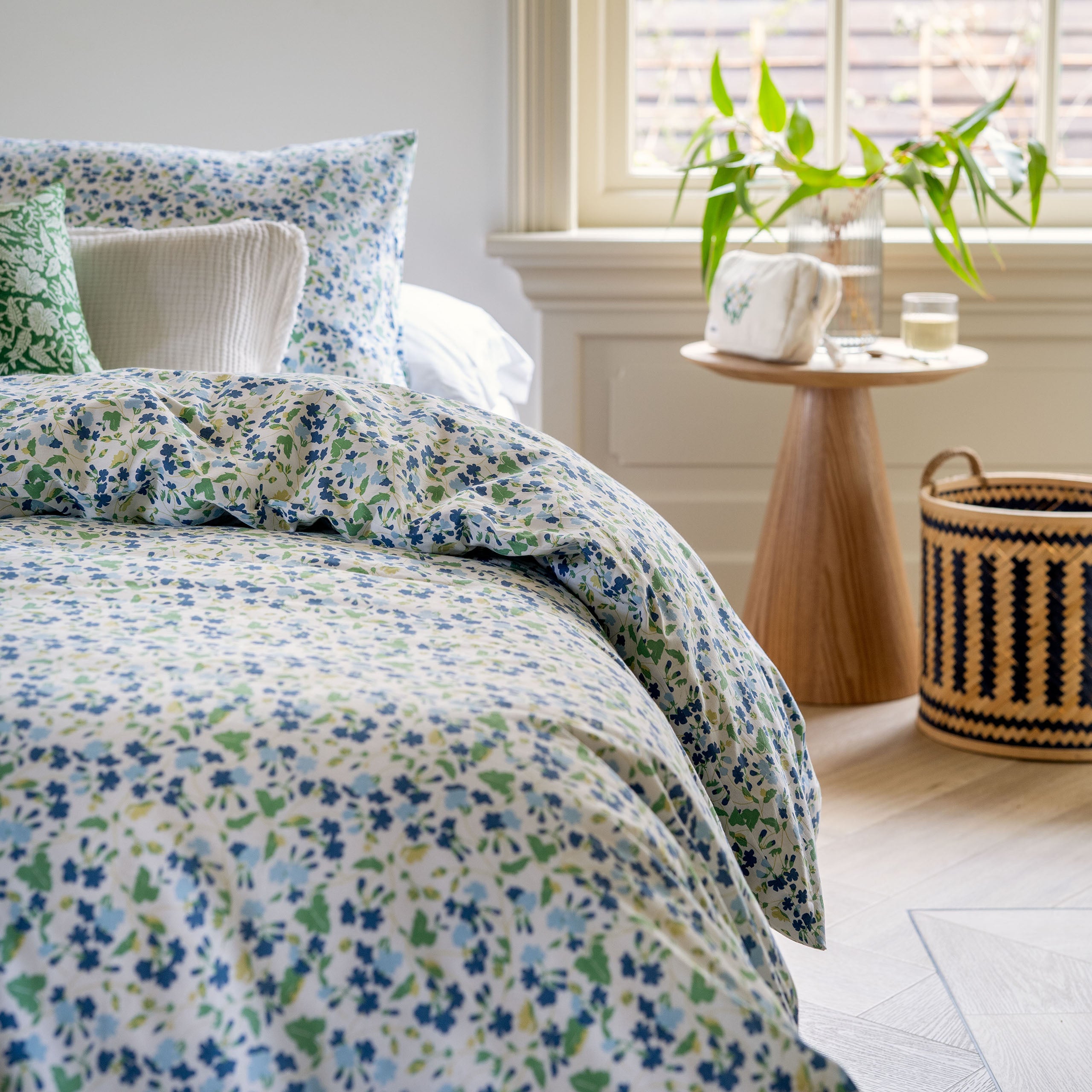 Dekbedovertrek Remade Flower Fairytale Blauw