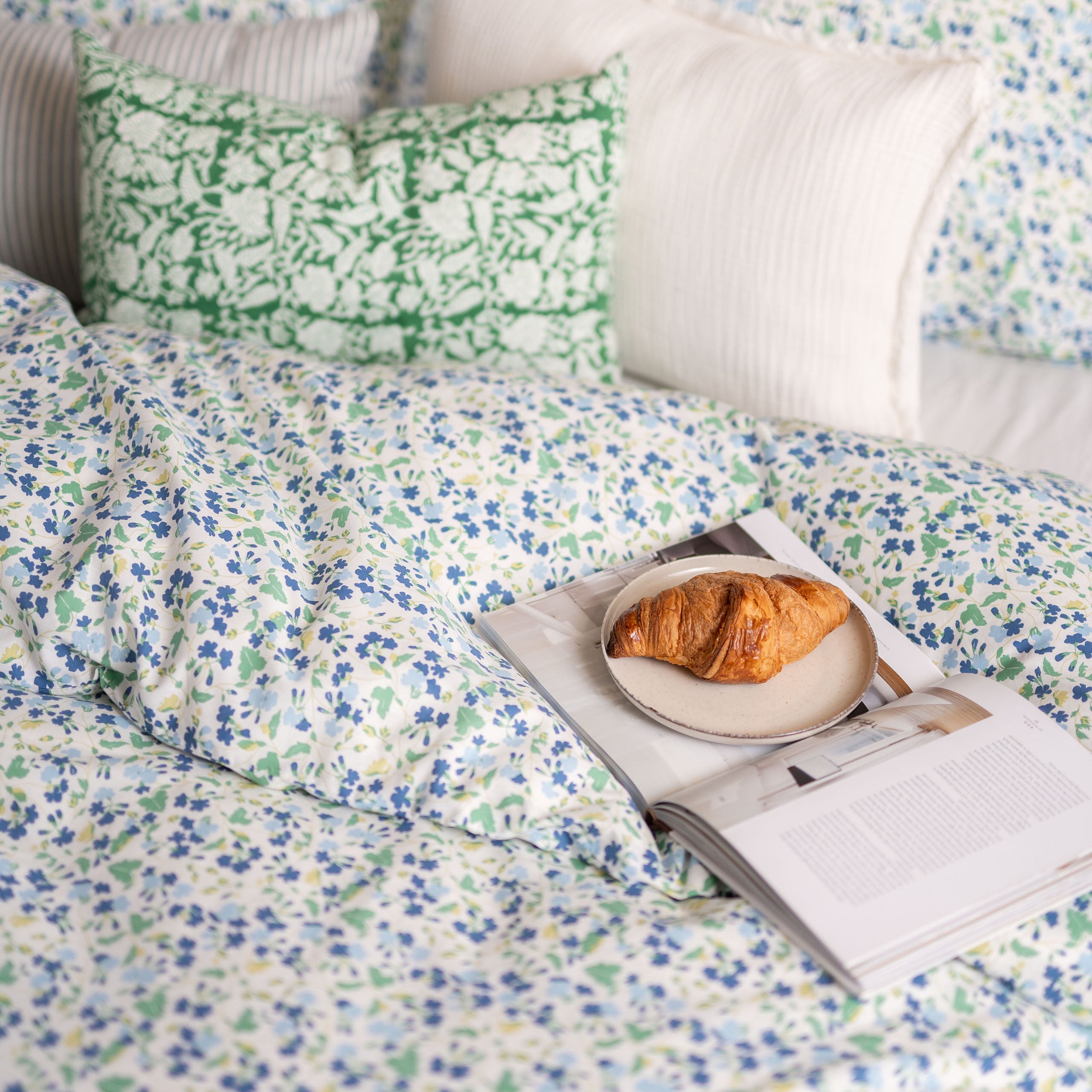 Dekbedovertrek Remade Flower Fairytale Blauw