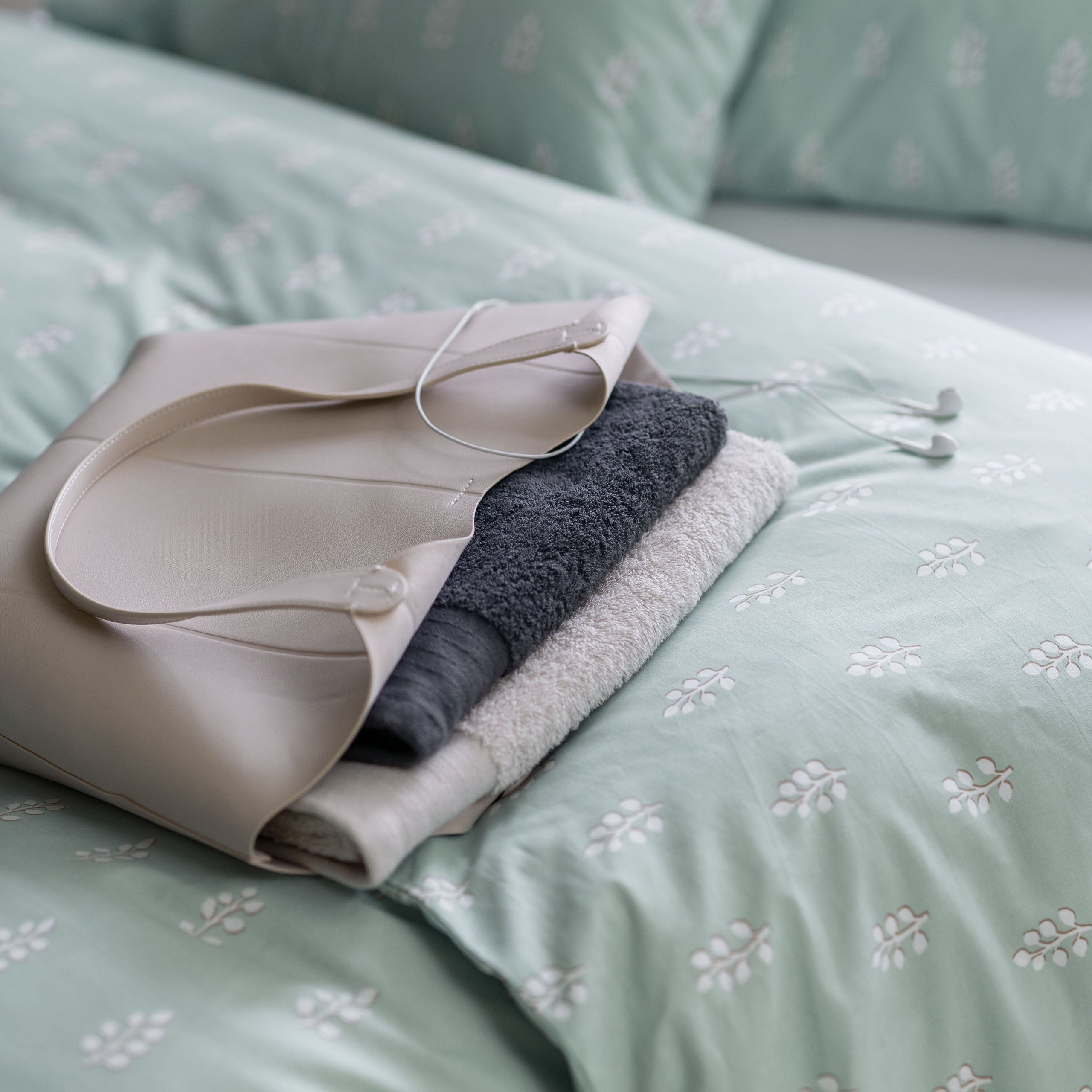 Dekbedovertrek Remade Lucky Leaves Zeeblauw