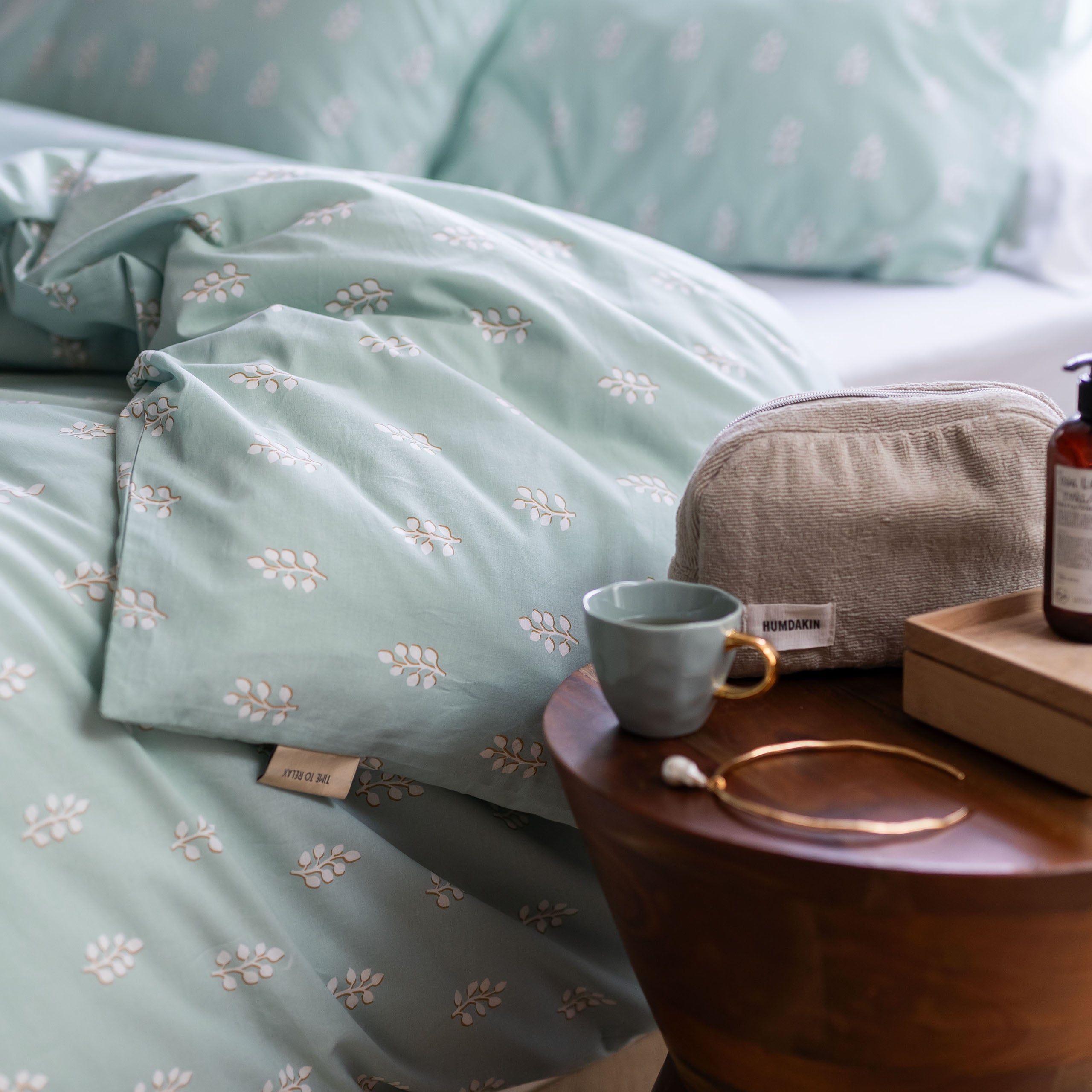 Dekbedovertrek Remade Lucky Leaves Zeeblauw