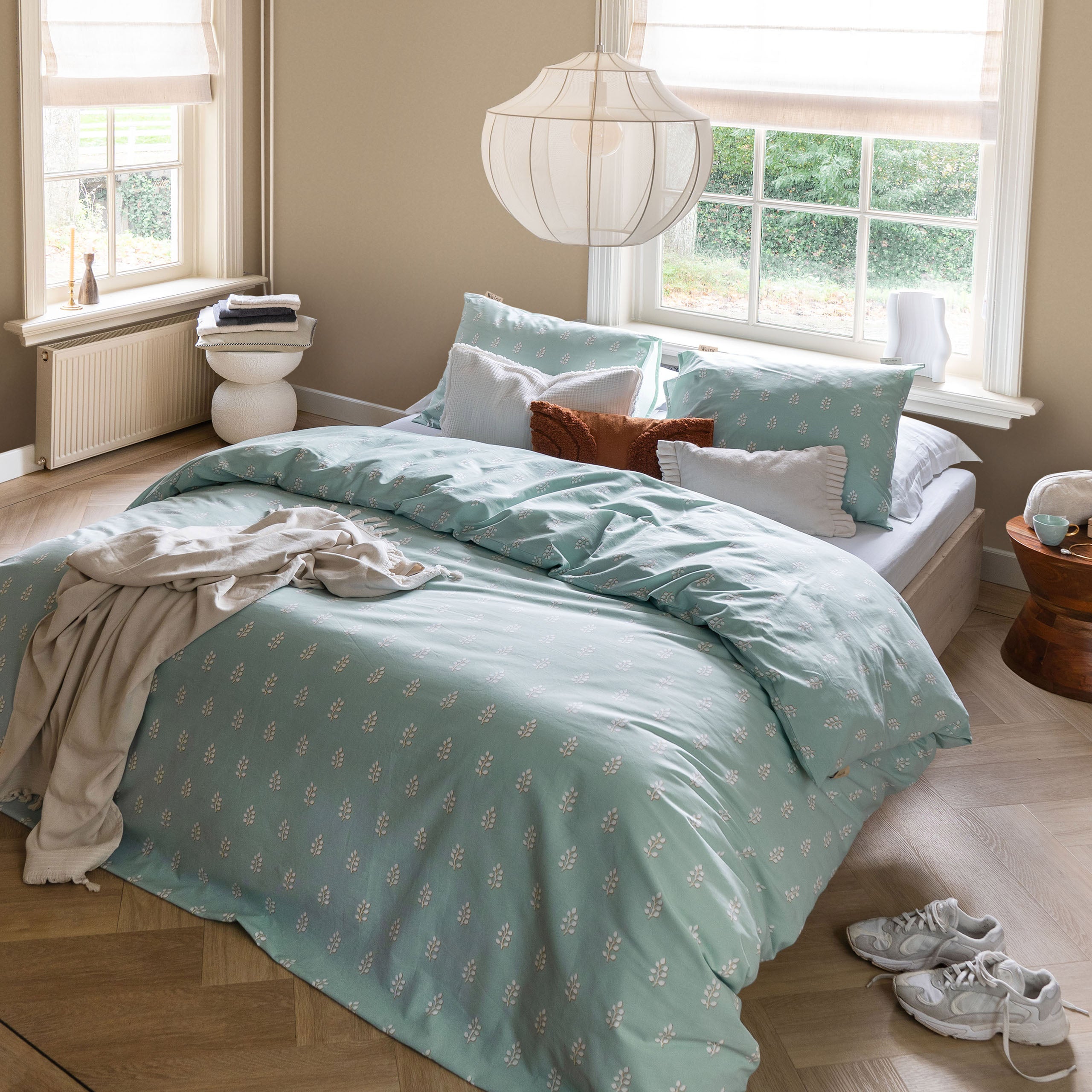 Dekbedovertrek Remade Lucky Leaves Zeeblauw