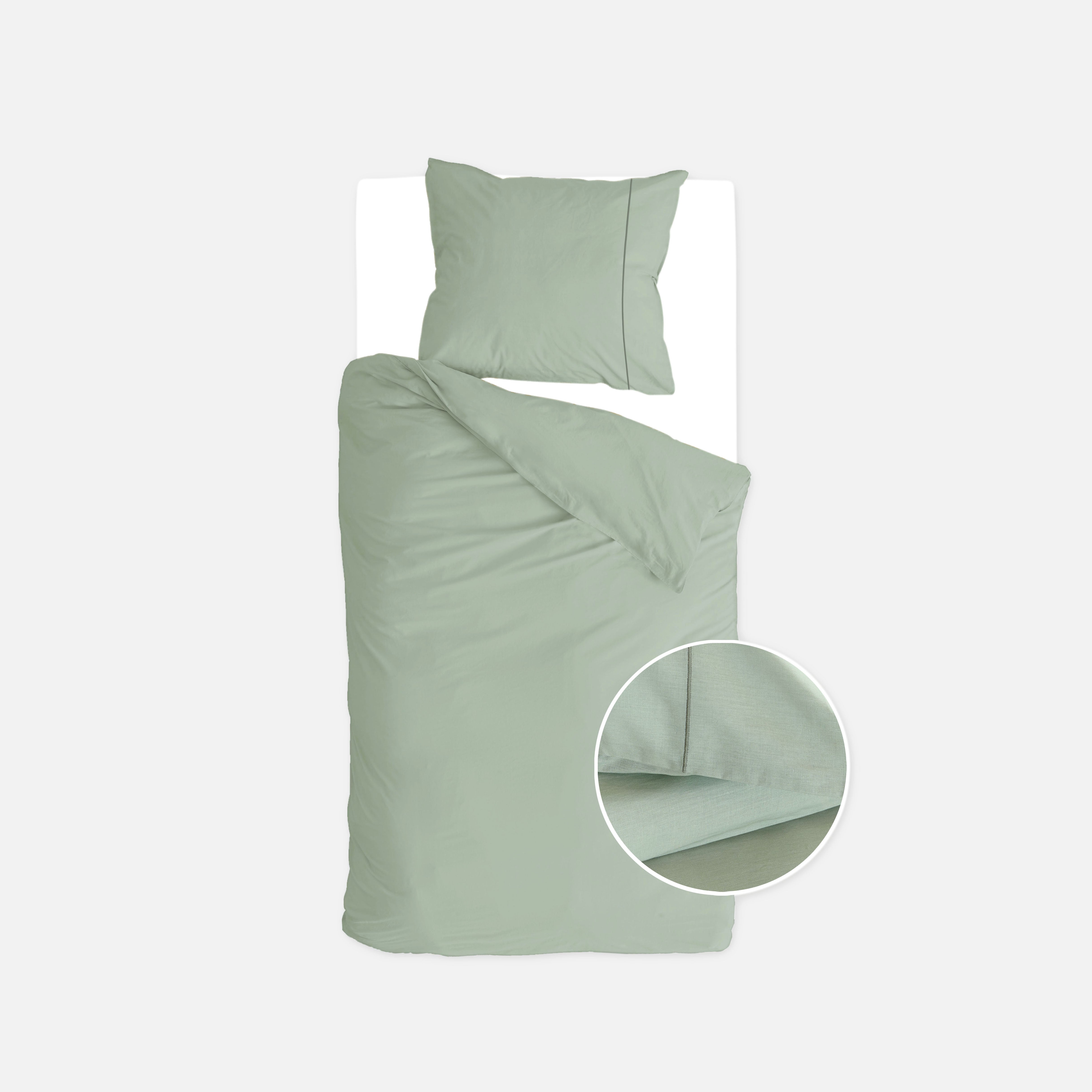 Dekbedovertrek Remade Uni Essence Groen