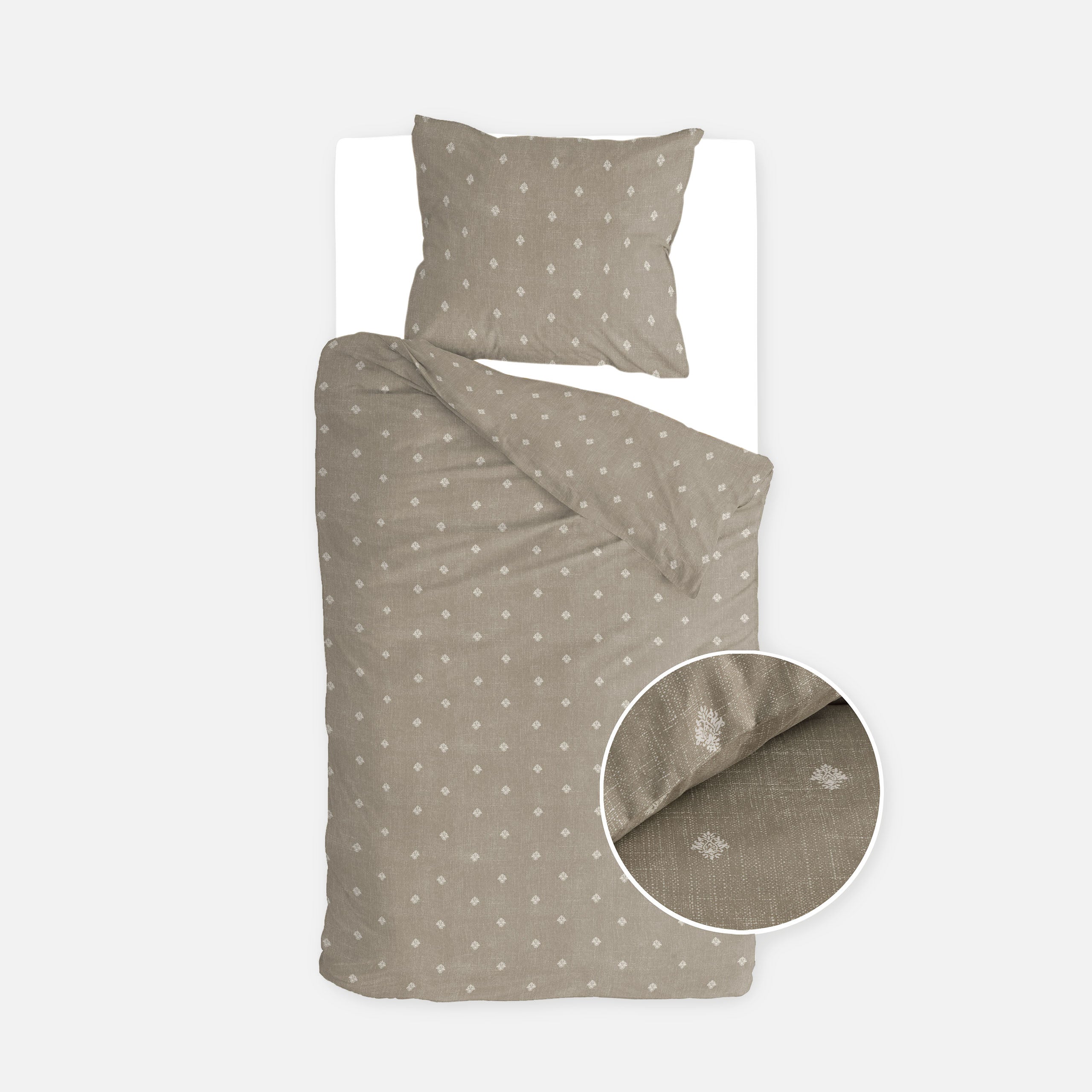 Dekbedovertrek Remade Rustic Grace Taupe