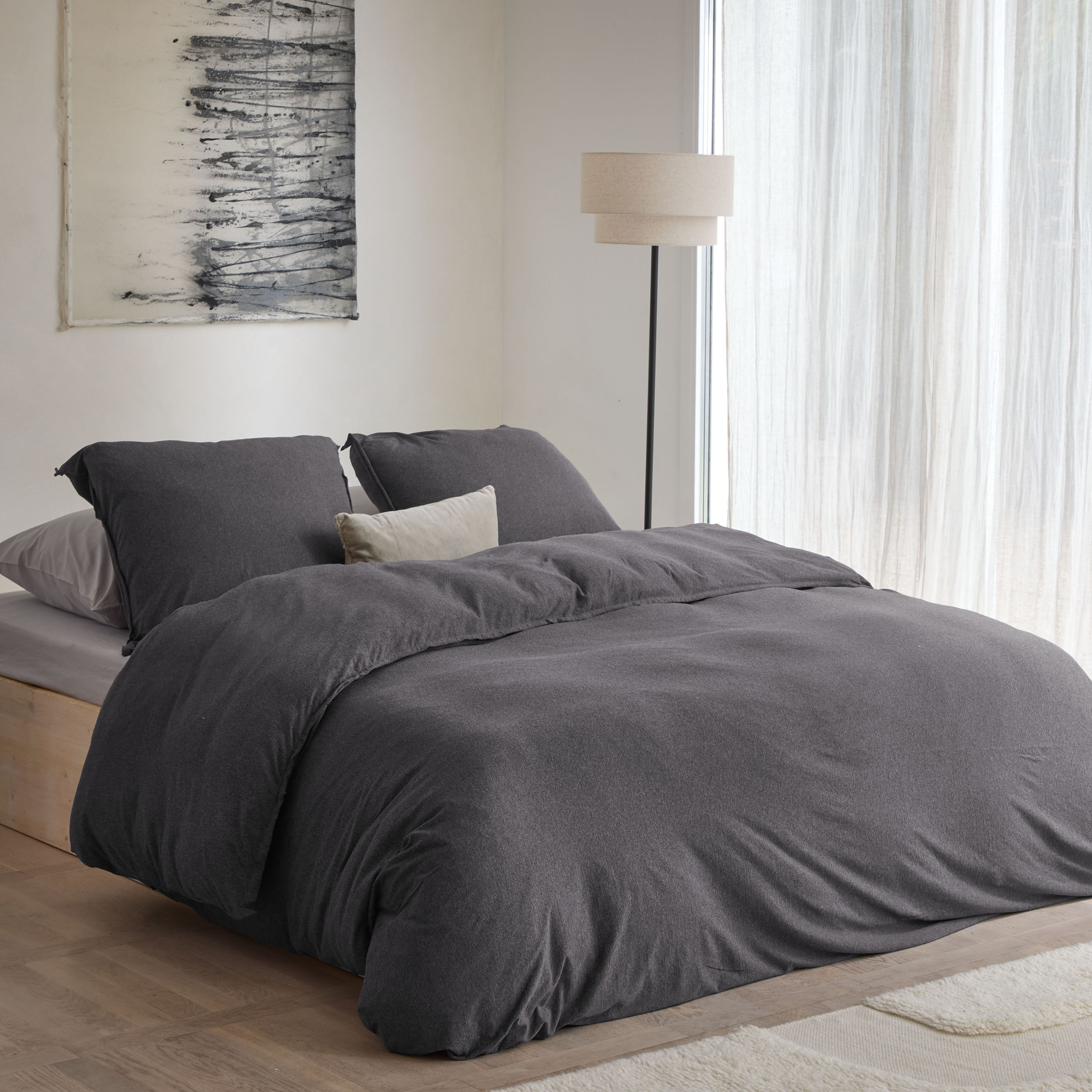 Bedsprei en kussenslopen (240 x 260 cm) Arabesque Linnenkleur Bedsprei en kussenslopen (240 x 260 cm) Arabesque Linnenkleur