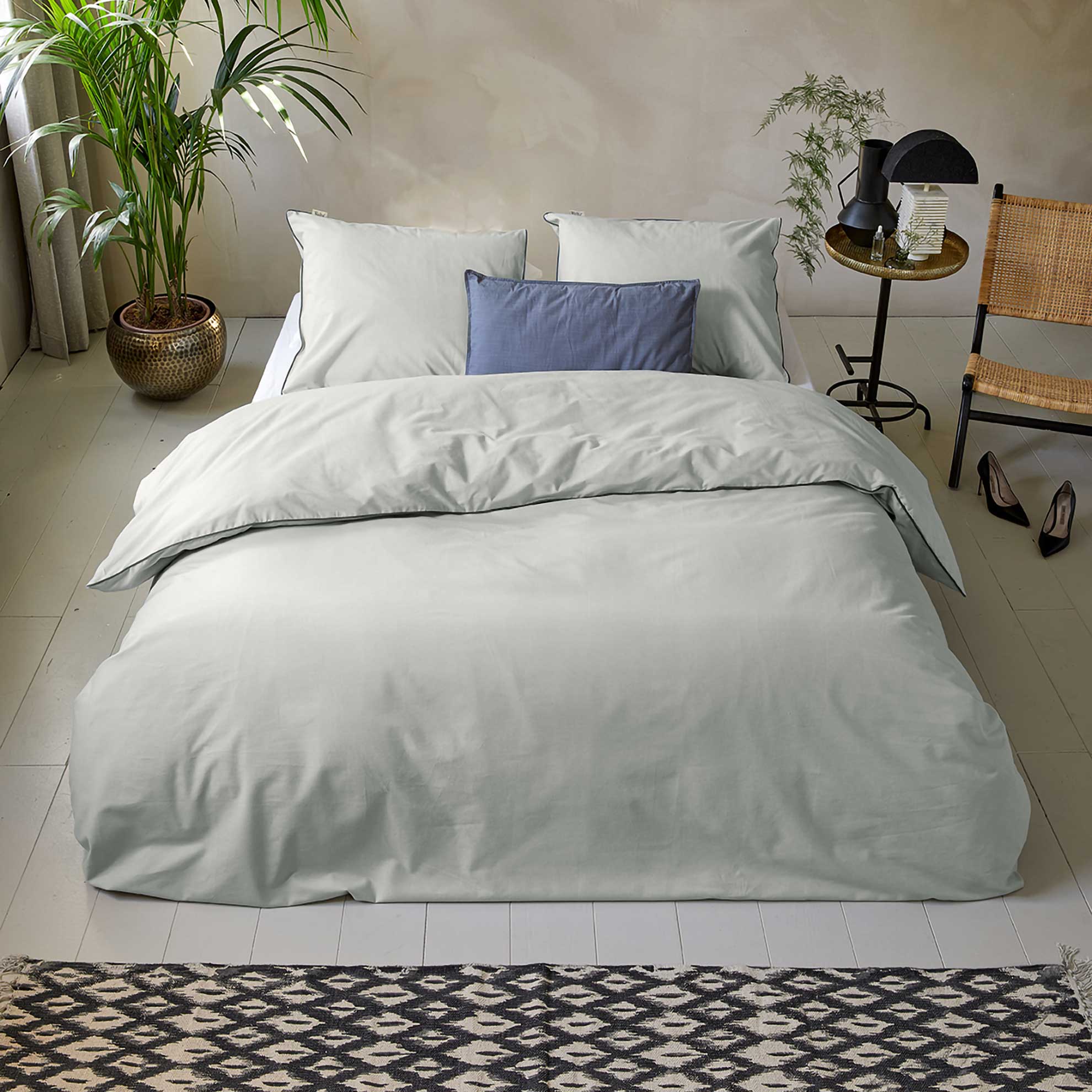 Dekbedovertrek Sweet Softy grijs / groen