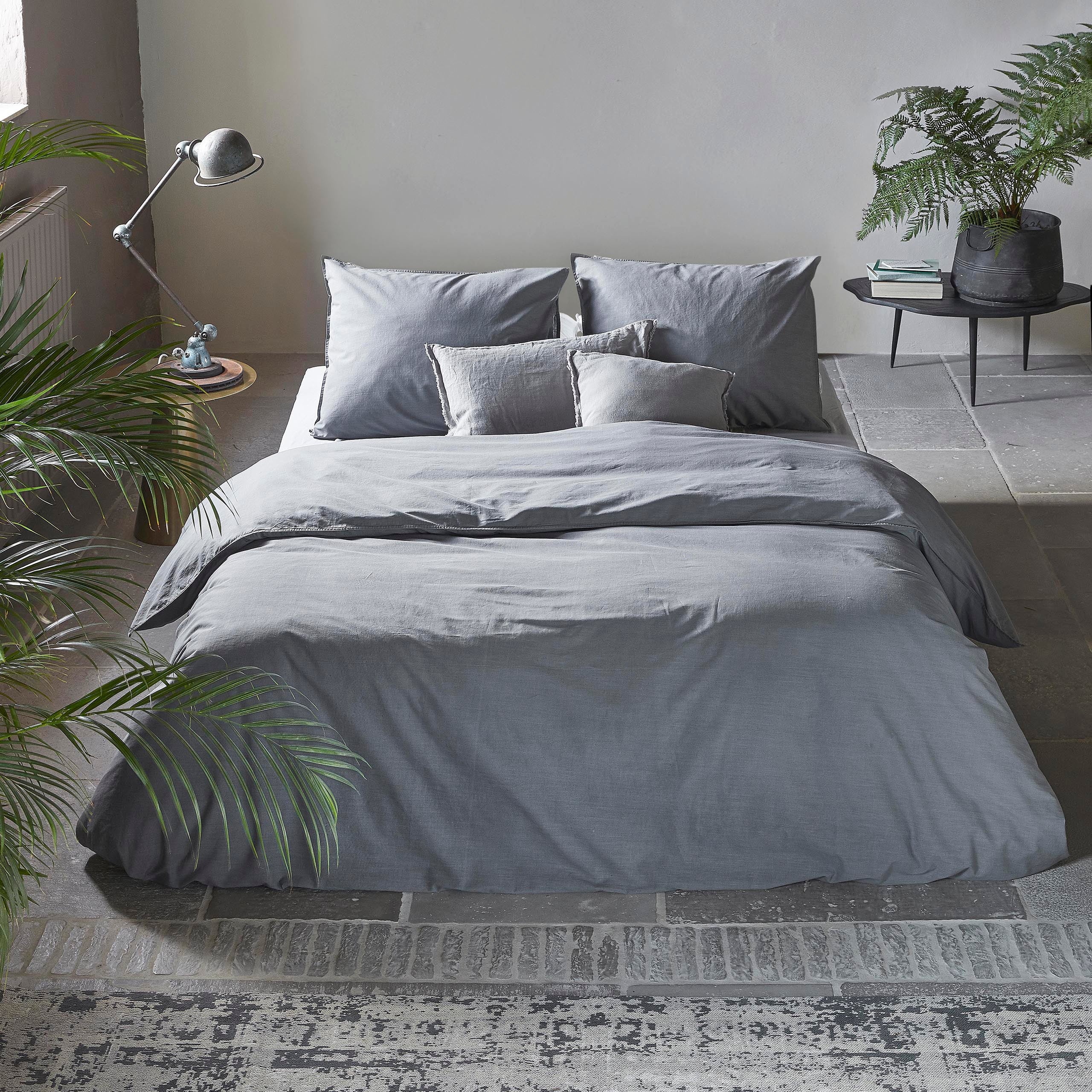 Dekbedovertrek Vintage Cotton Elephant Grey