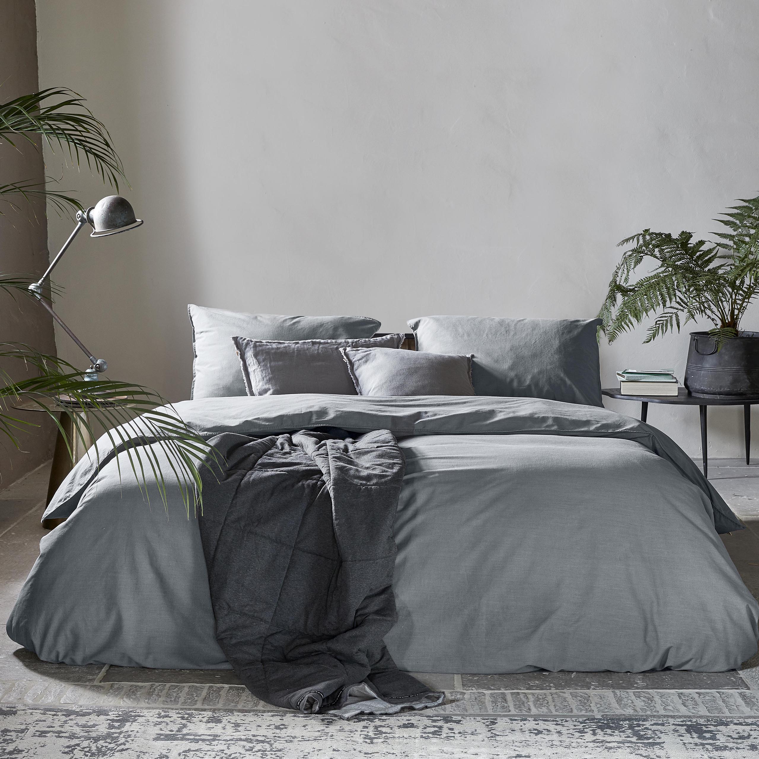 Dekbedovertrek Vintage Cotton Elephant Grey