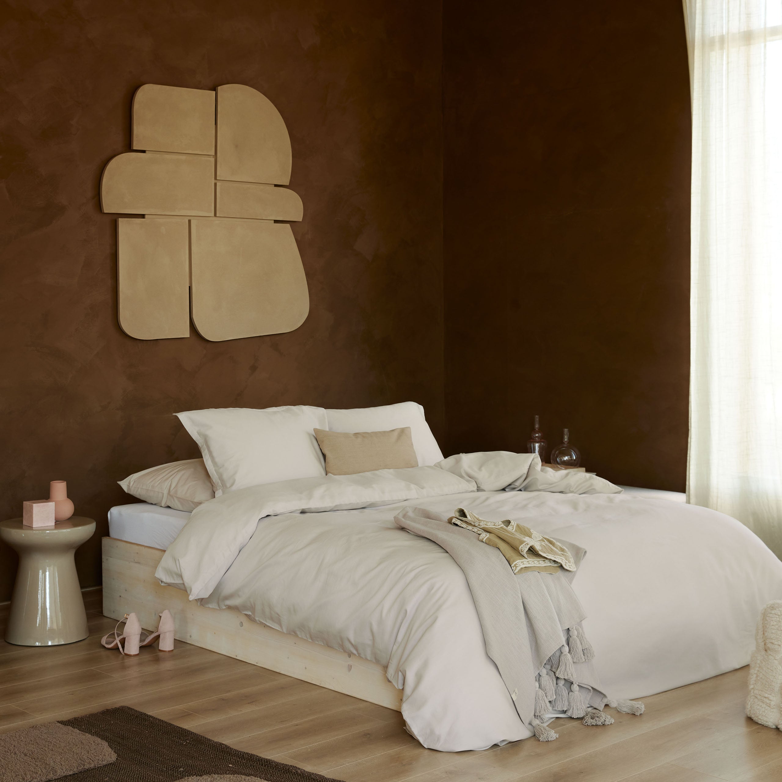 Dekbedovertrek Vintage Satin Zand