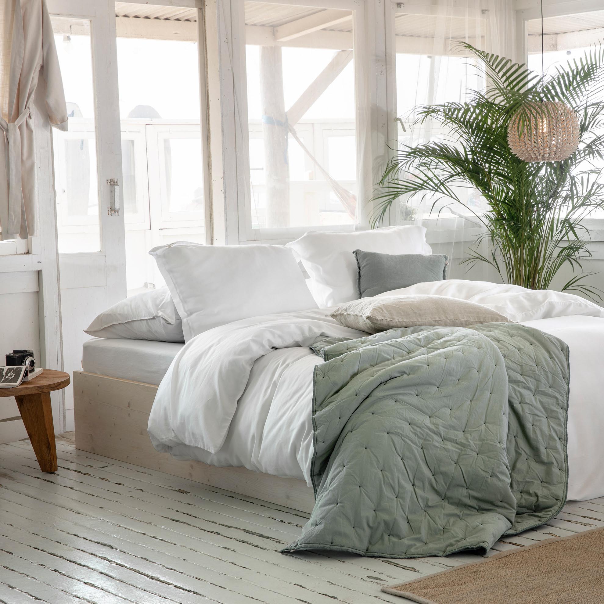 Dekbedovertrek Vintage Satin Wit