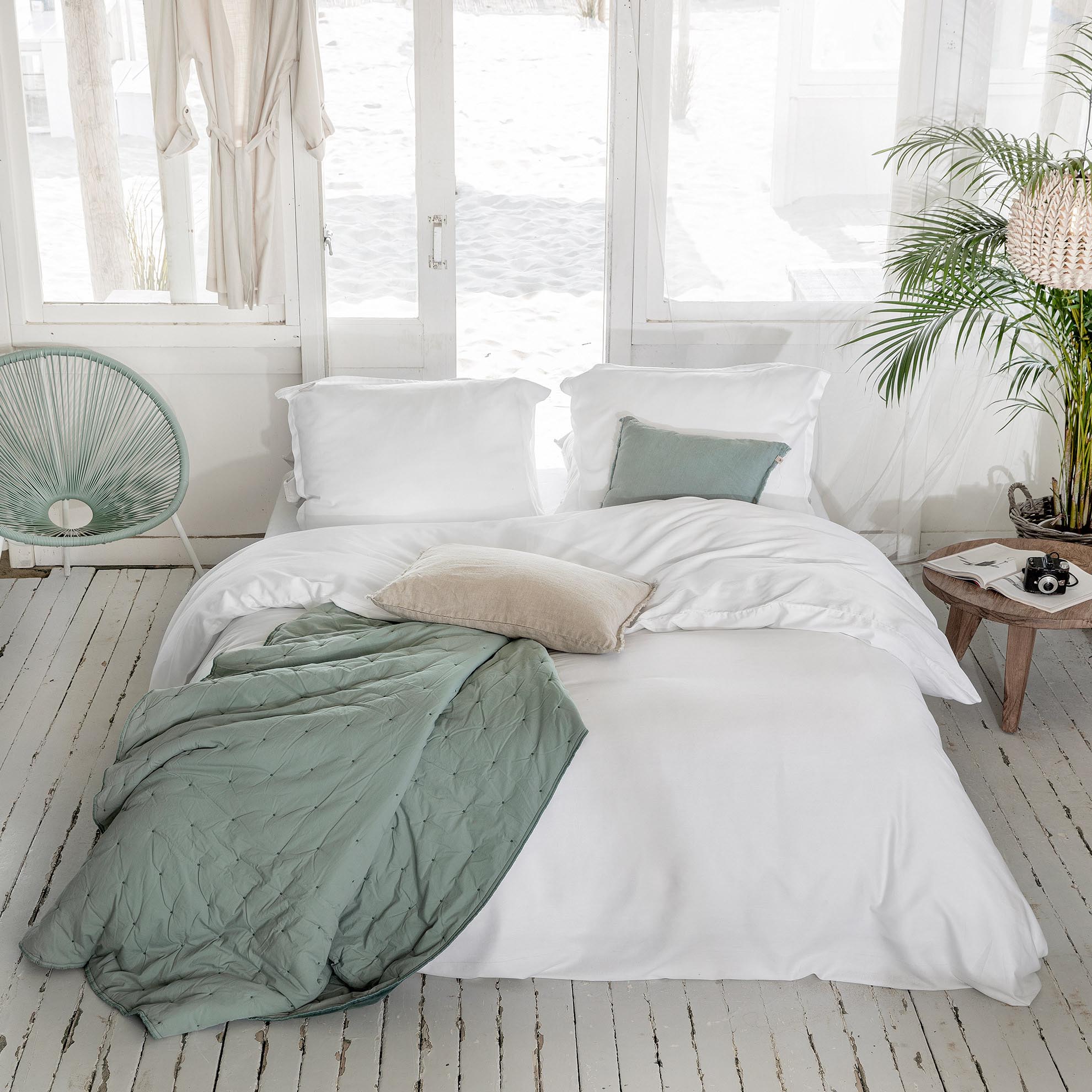 Dekbedovertrek Vintage Satin Wit