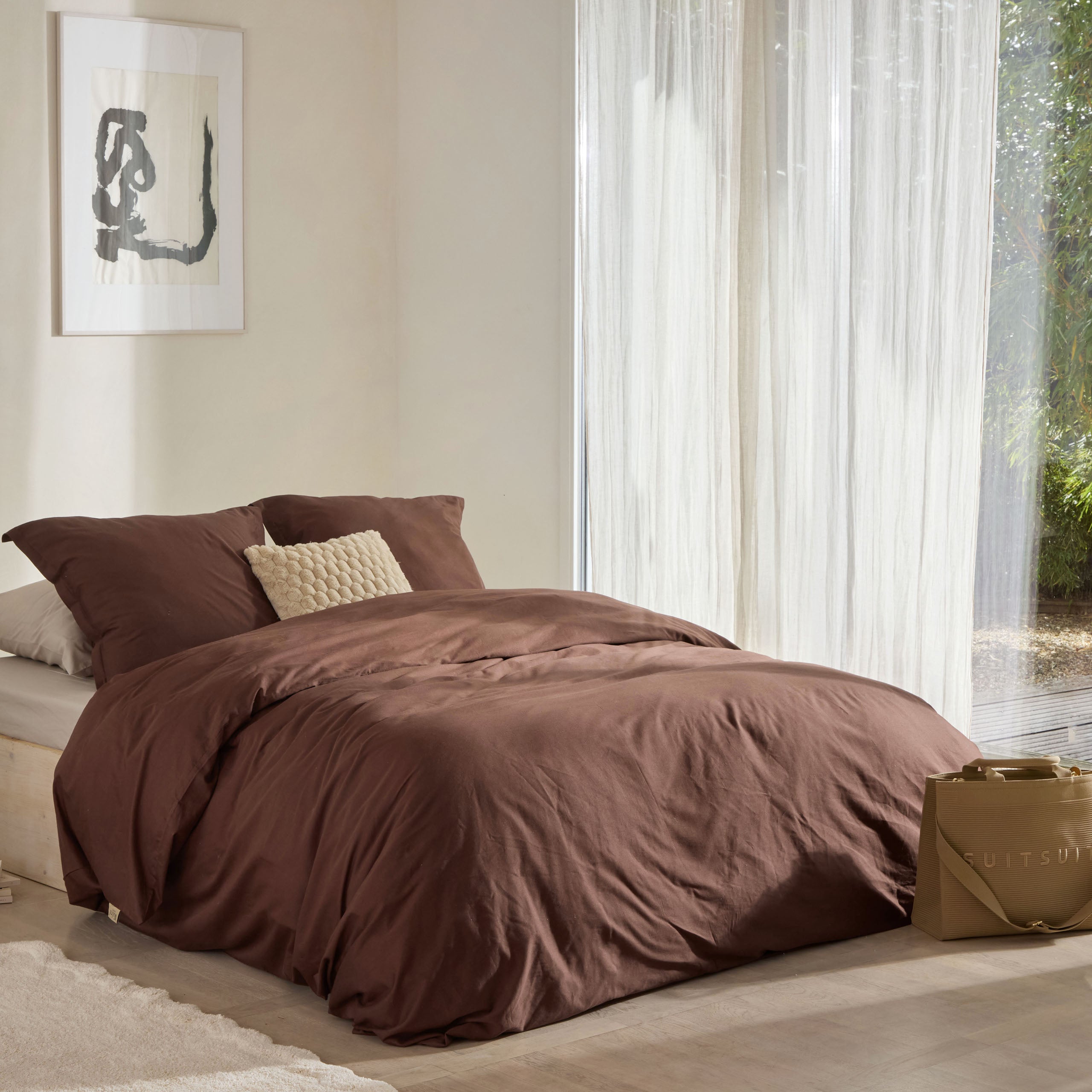 Dekbedovertrek Vintage Satin Bruin