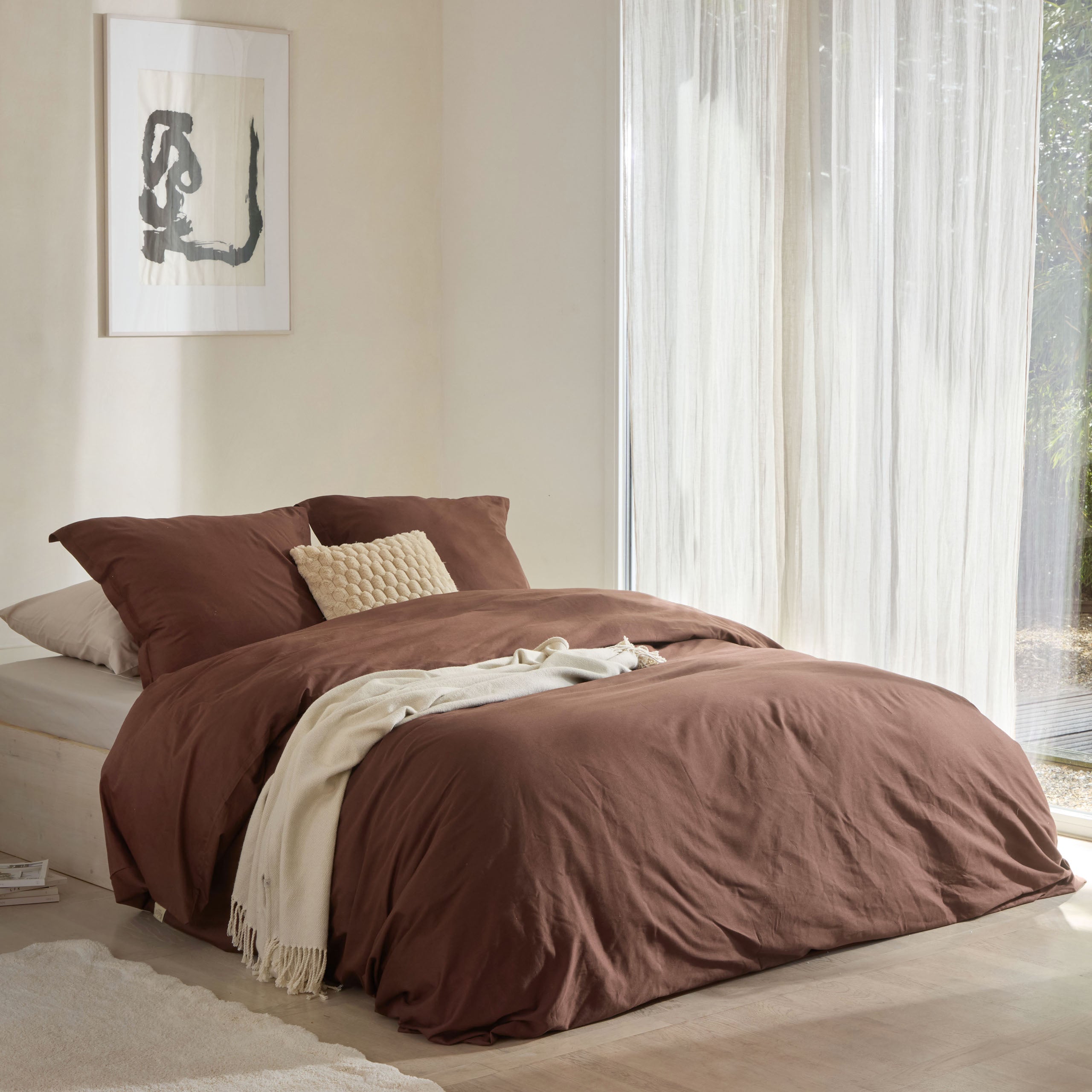 Dekbedovertrek Vintage Satin Bruin