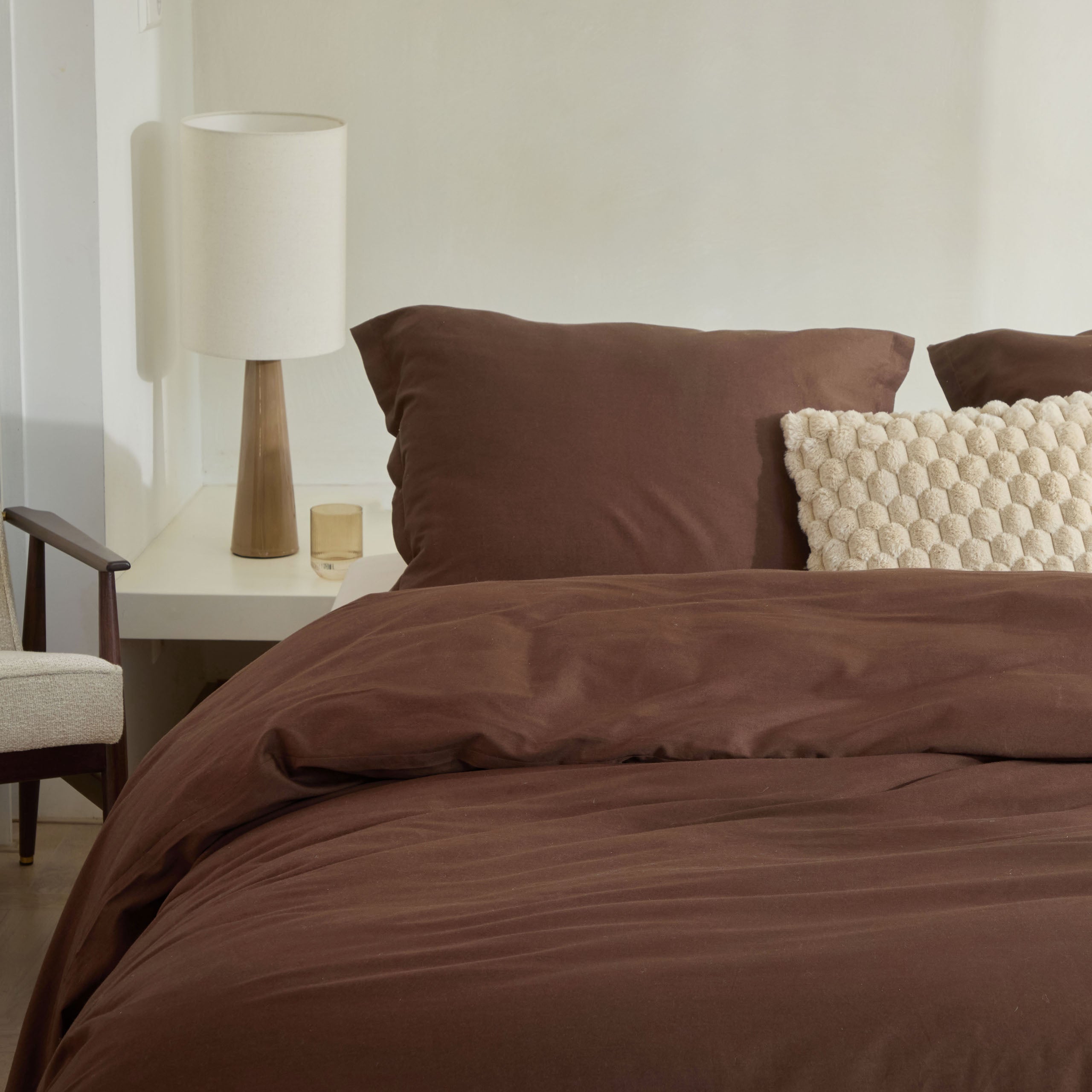 Dekbedovertrek Vintage Satin Bruin