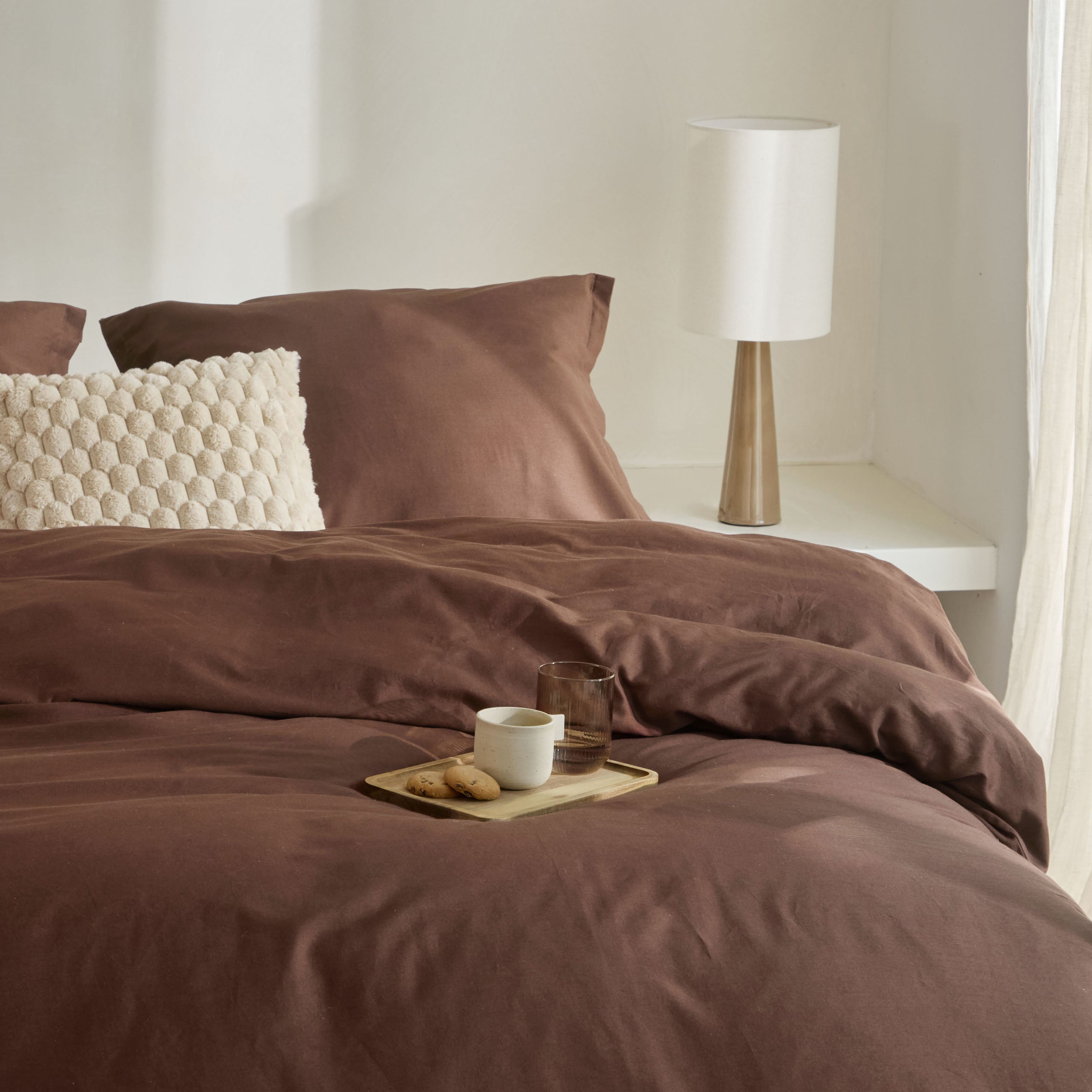 Dekbedovertrek Vintage Satin Bruin