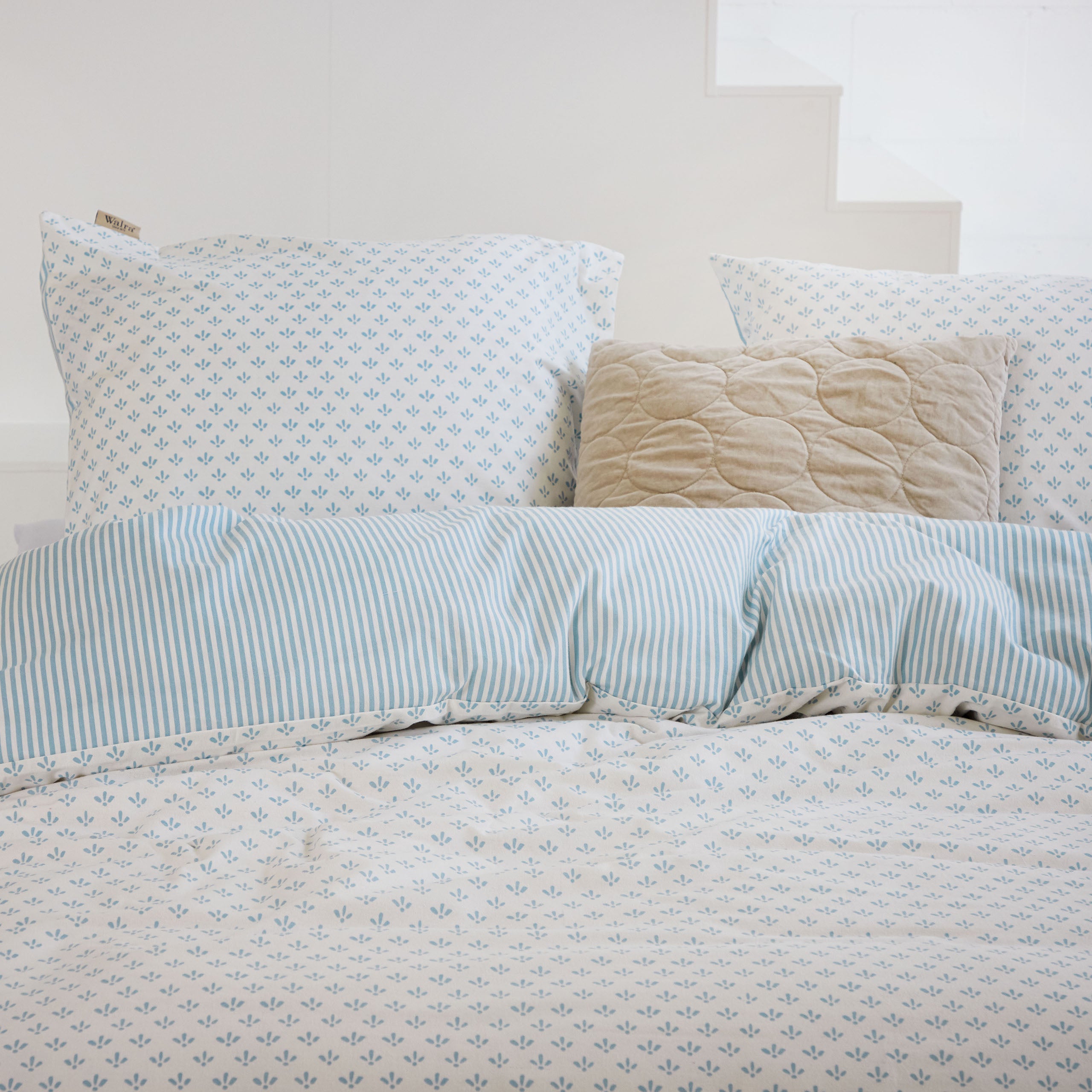 Dekbedovertrek Warm Whispers Off White / Blauw