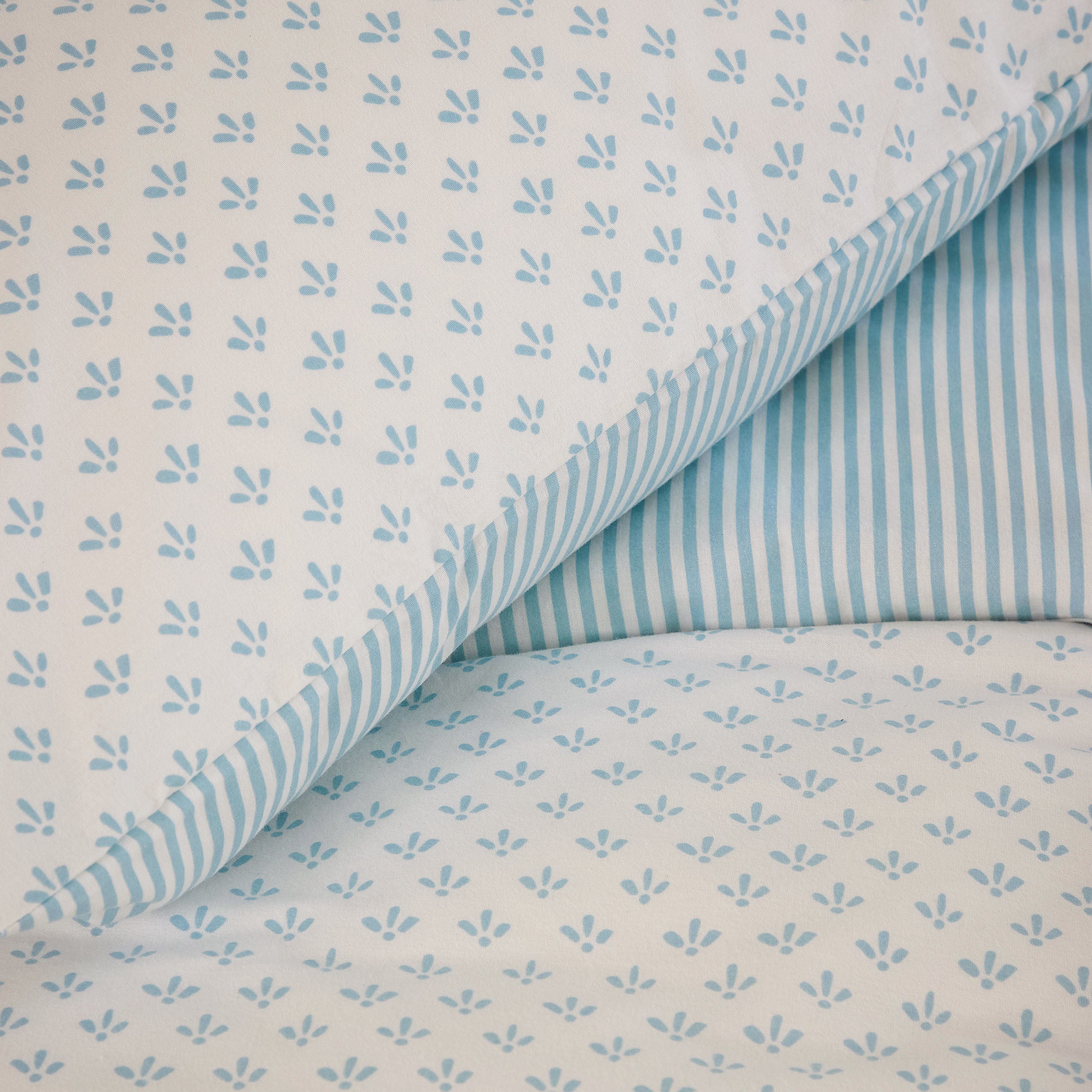 Dekbedovertrek Warm Whispers Off White / Blauw