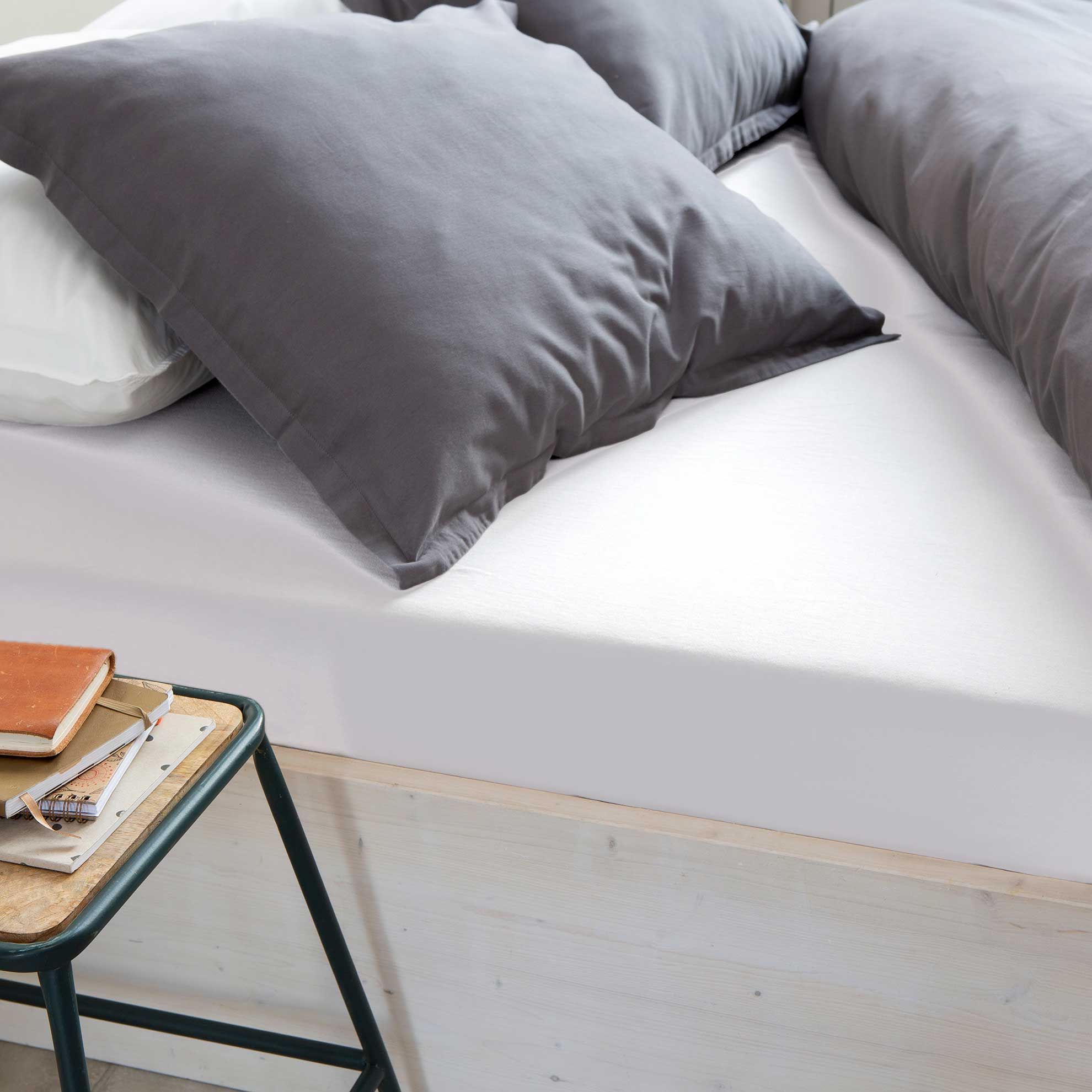 Hoeslaken Jersey Stretch Wit