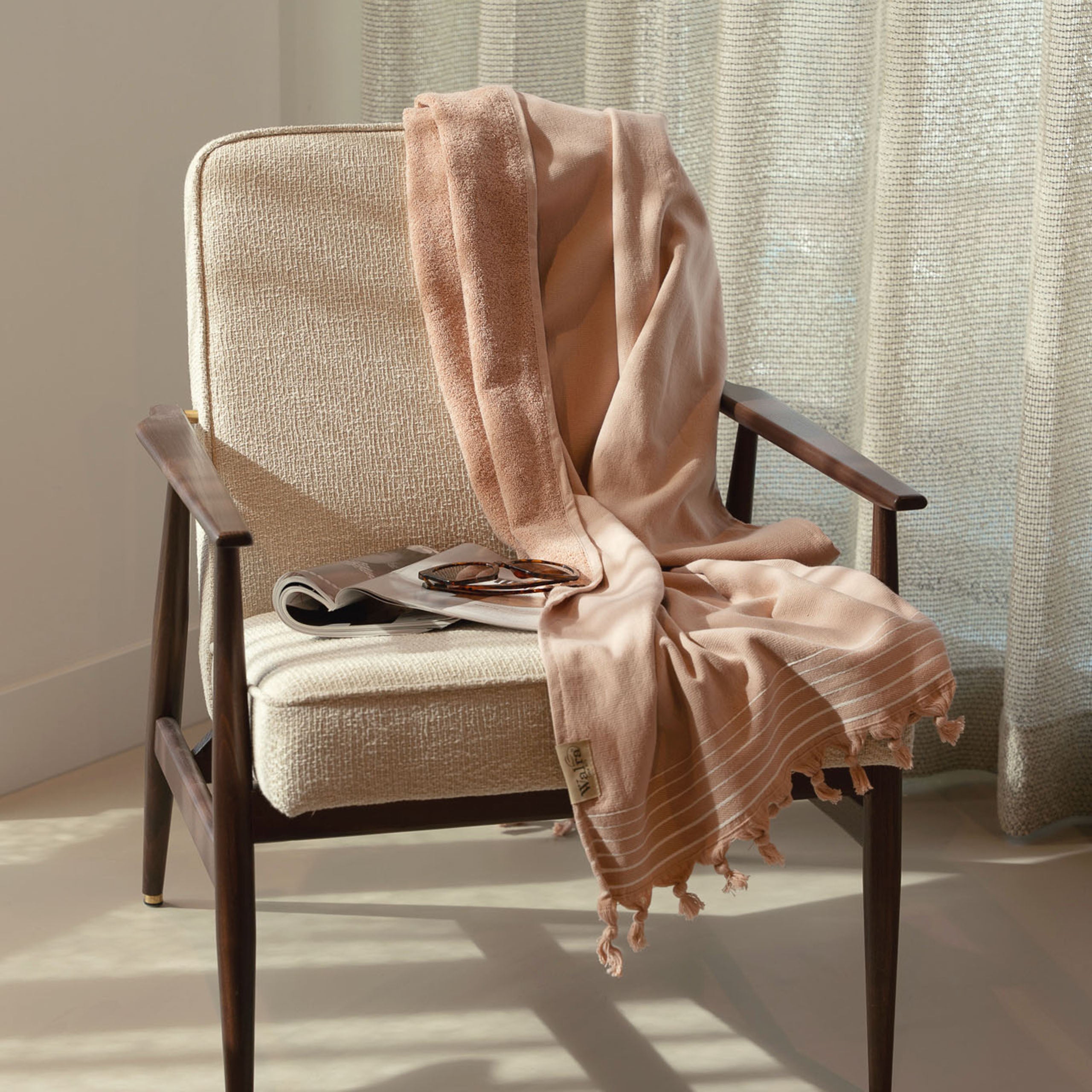 Hamamdoek Remade Cotton Poeder Roze 200x200