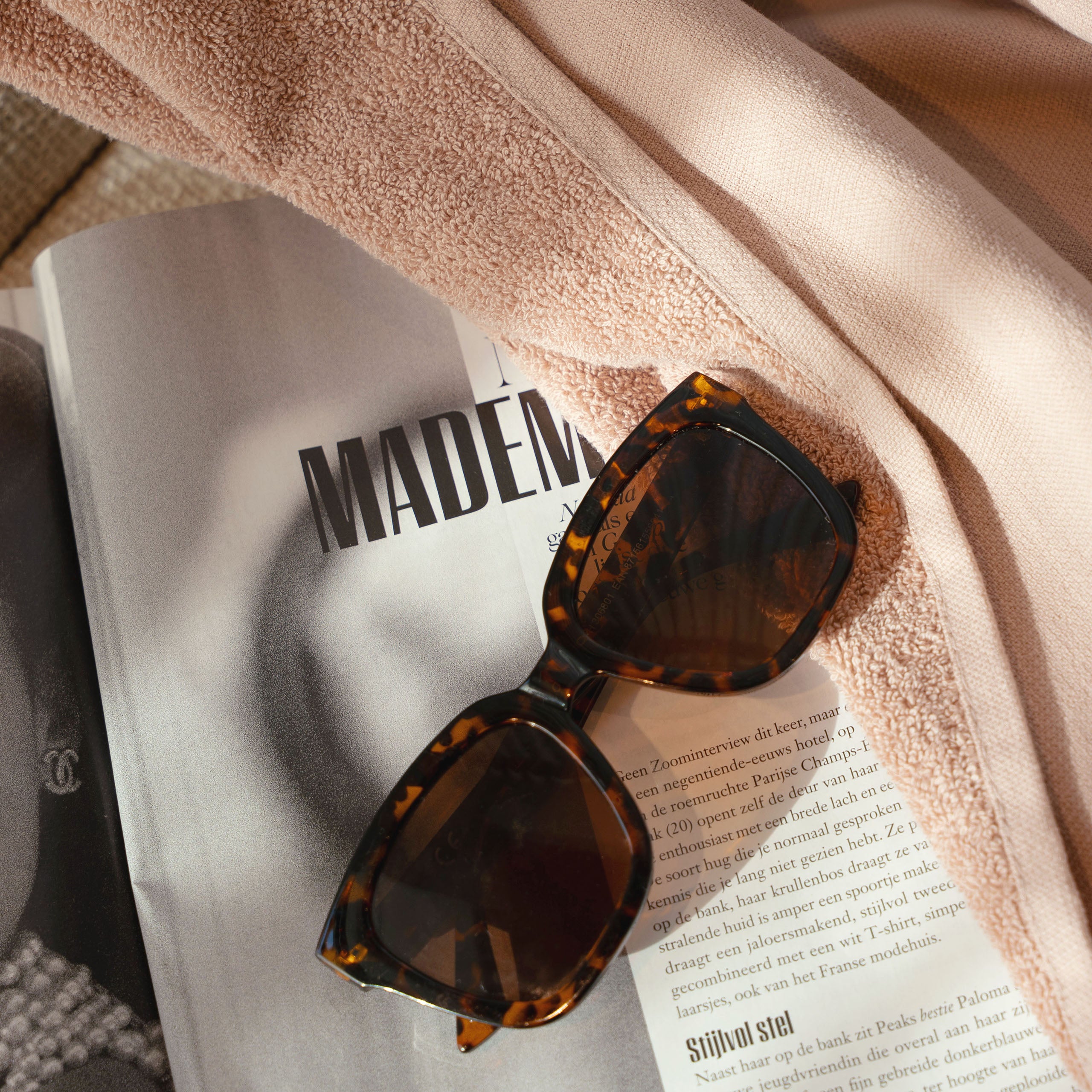 Hamamdoek Remade Cotton Poeder Roze 90x180