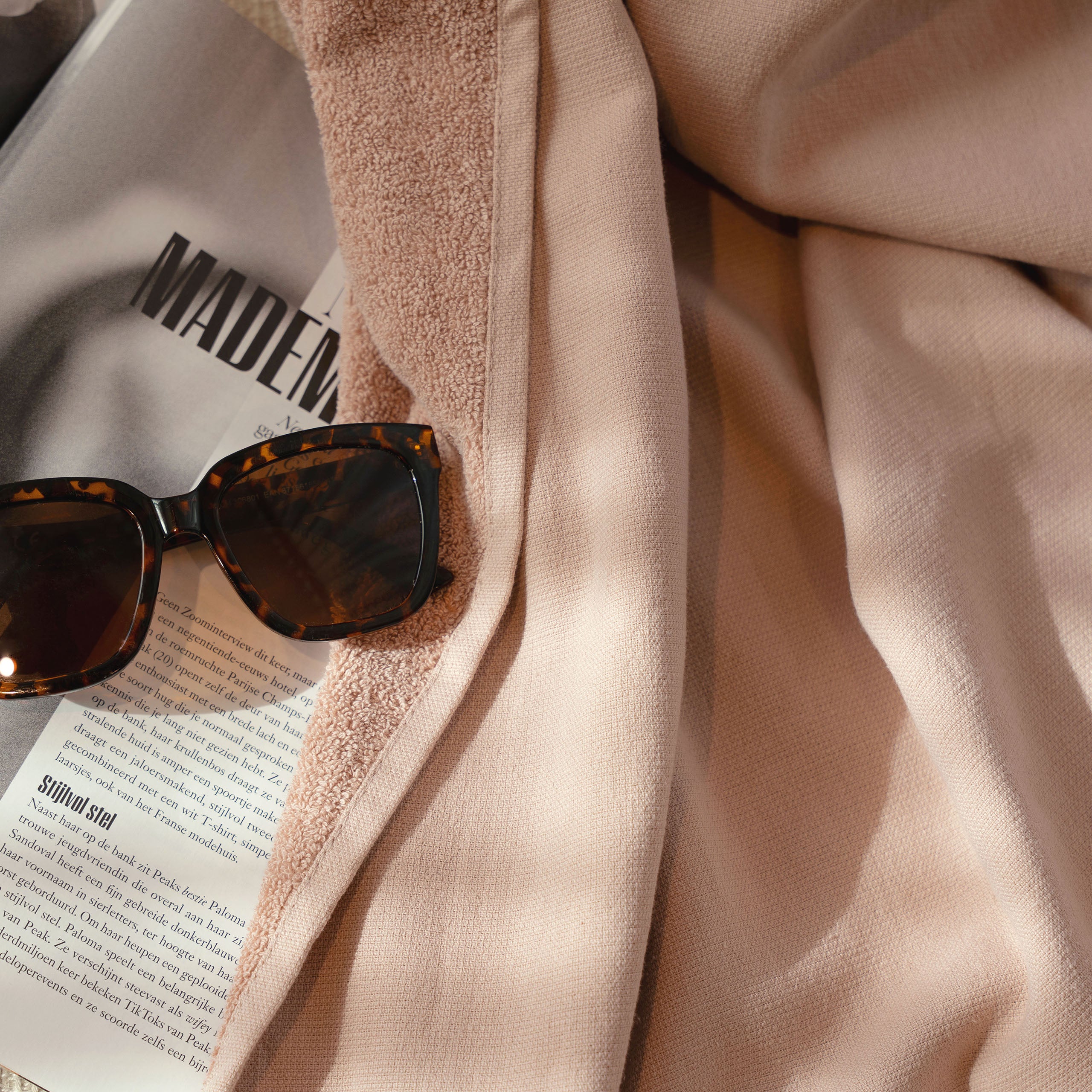 Hamamdoek Remade Cotton Poeder Roze 200x200