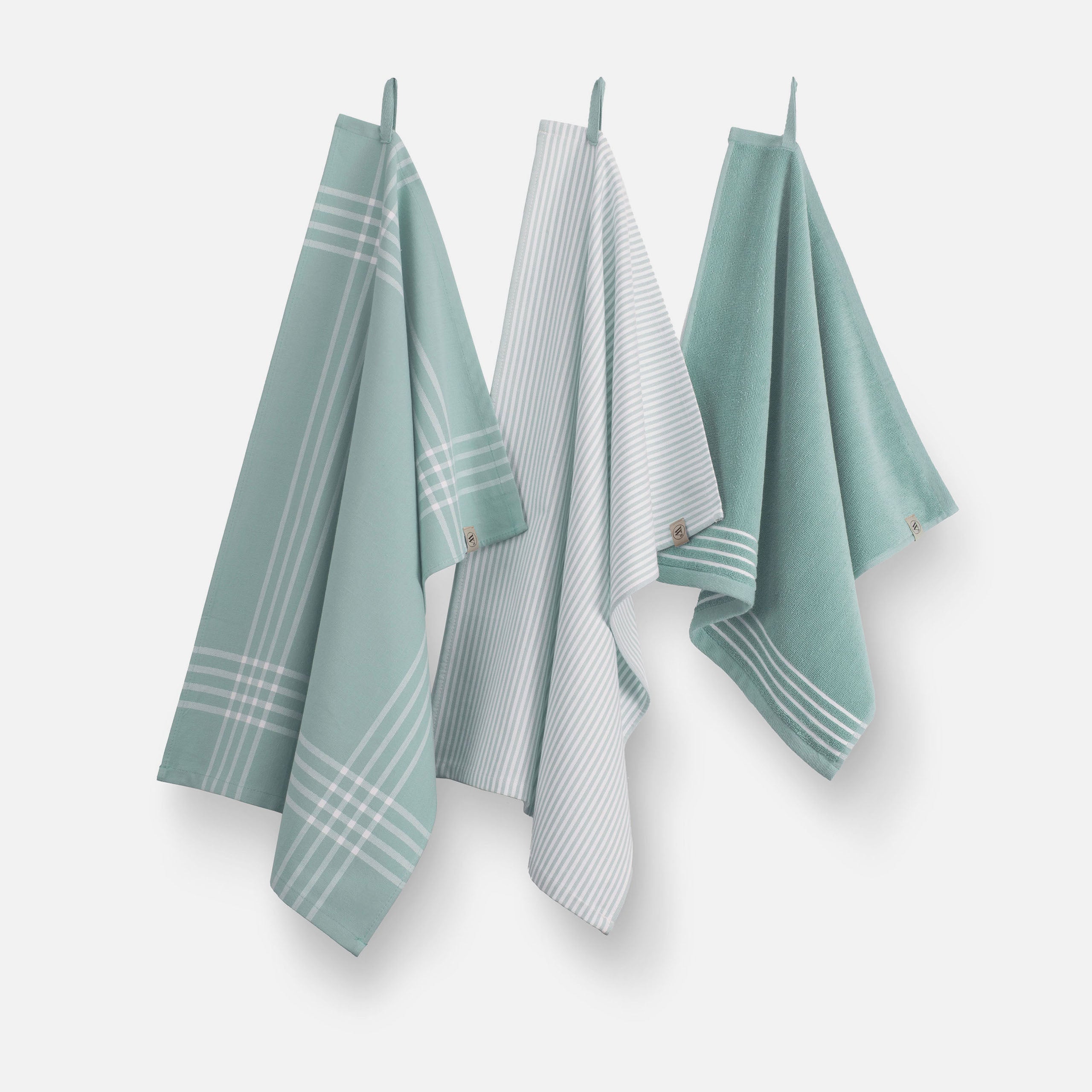 Keukenset Superior Kitchen Set Jade / Wit 2x 50x70 + 1x 50x50
