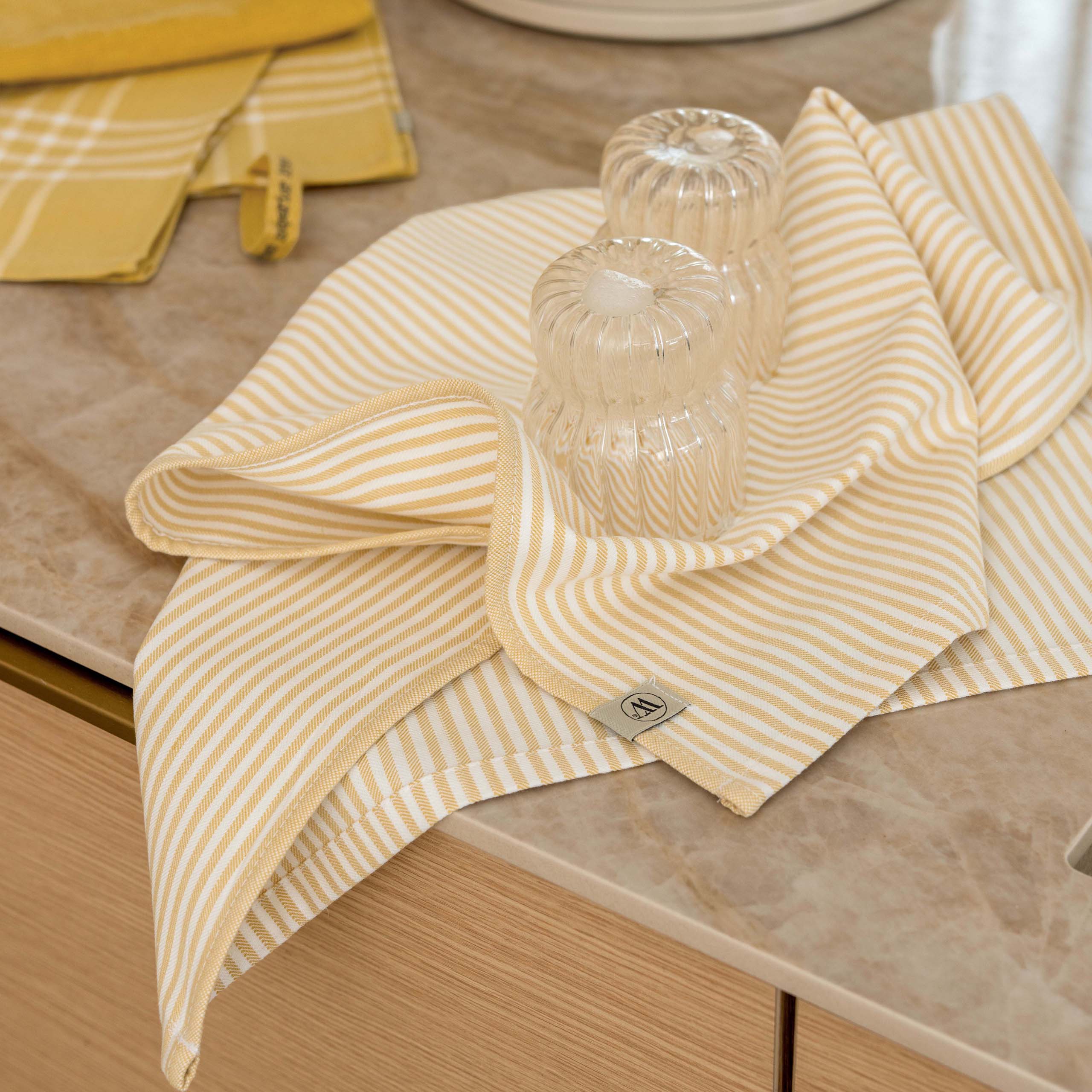 Keukenset Superior Kitchen Set Geel / Wit 2x 50x70 + 1x 50x50