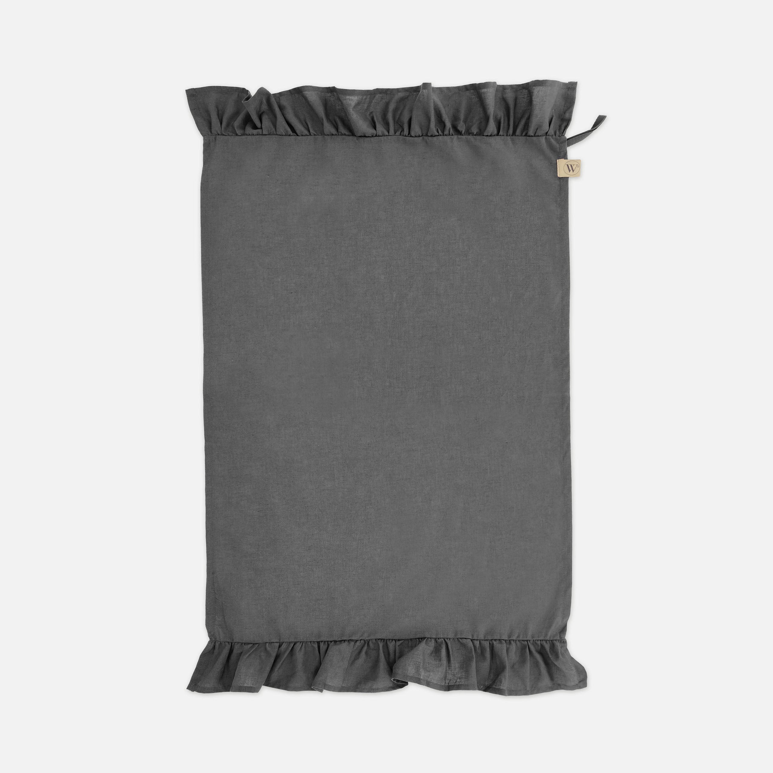 Keukenset Lovely Linen Ruffles Antraciet 3x 50x70