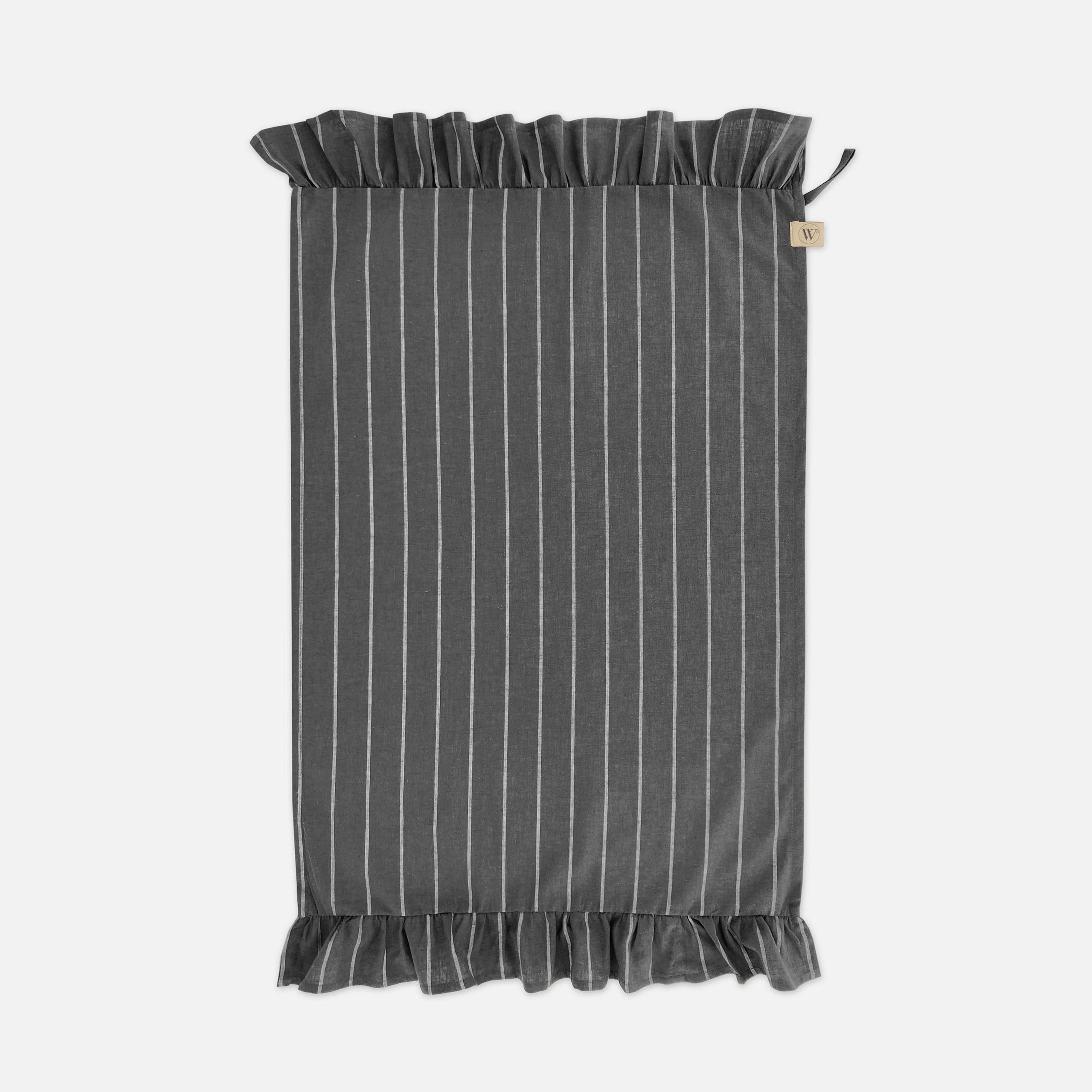 Keukenset Lovely Linen Ruffles Antraciet 3x 50x70