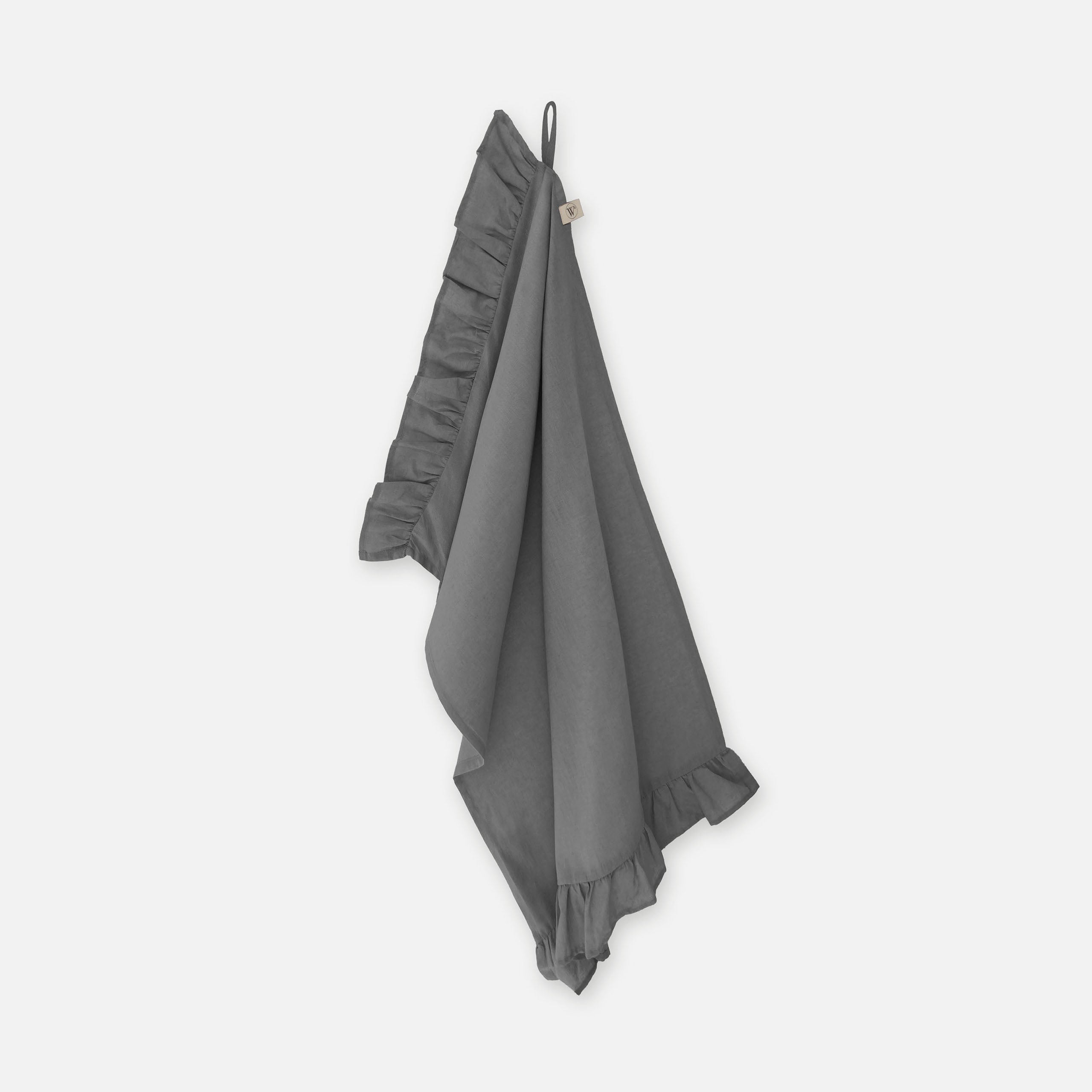 Keukenset Lovely Linen Ruffles Antraciet 3x 50x70