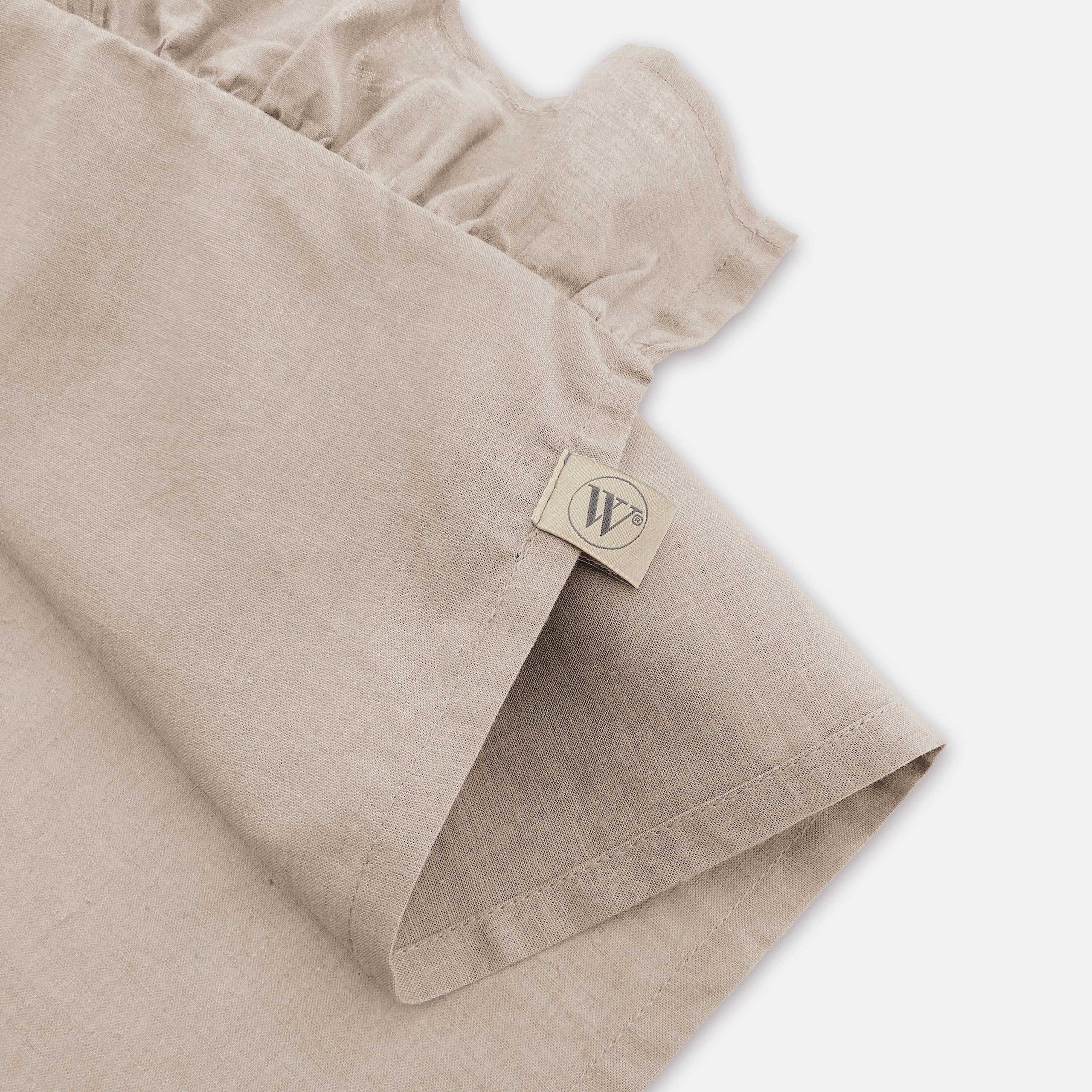 Keukenset Lovely Linen Ruffles Naturel 3x 50x70