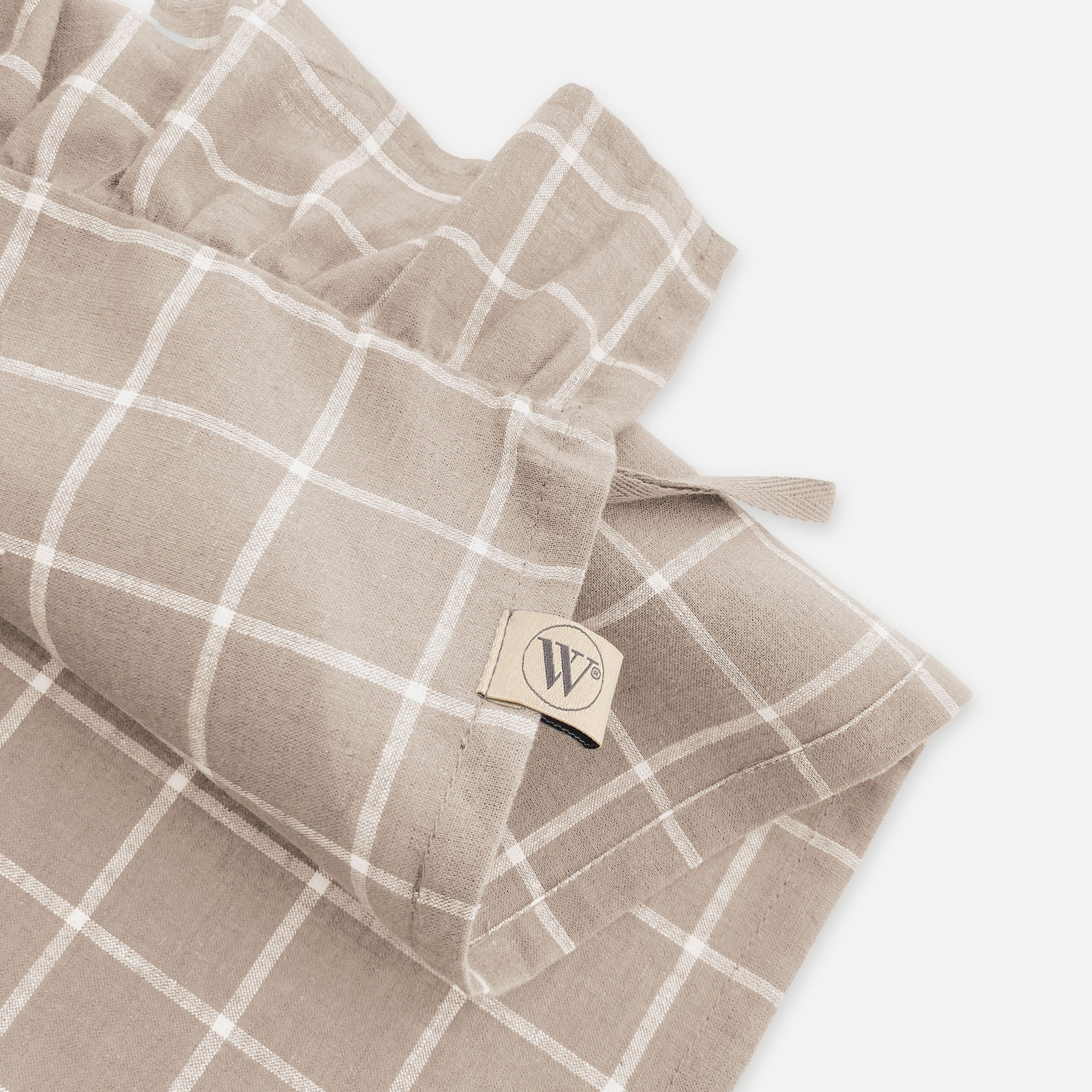 Keukenset Lovely Linen Ruffles Naturel 3x 50x70