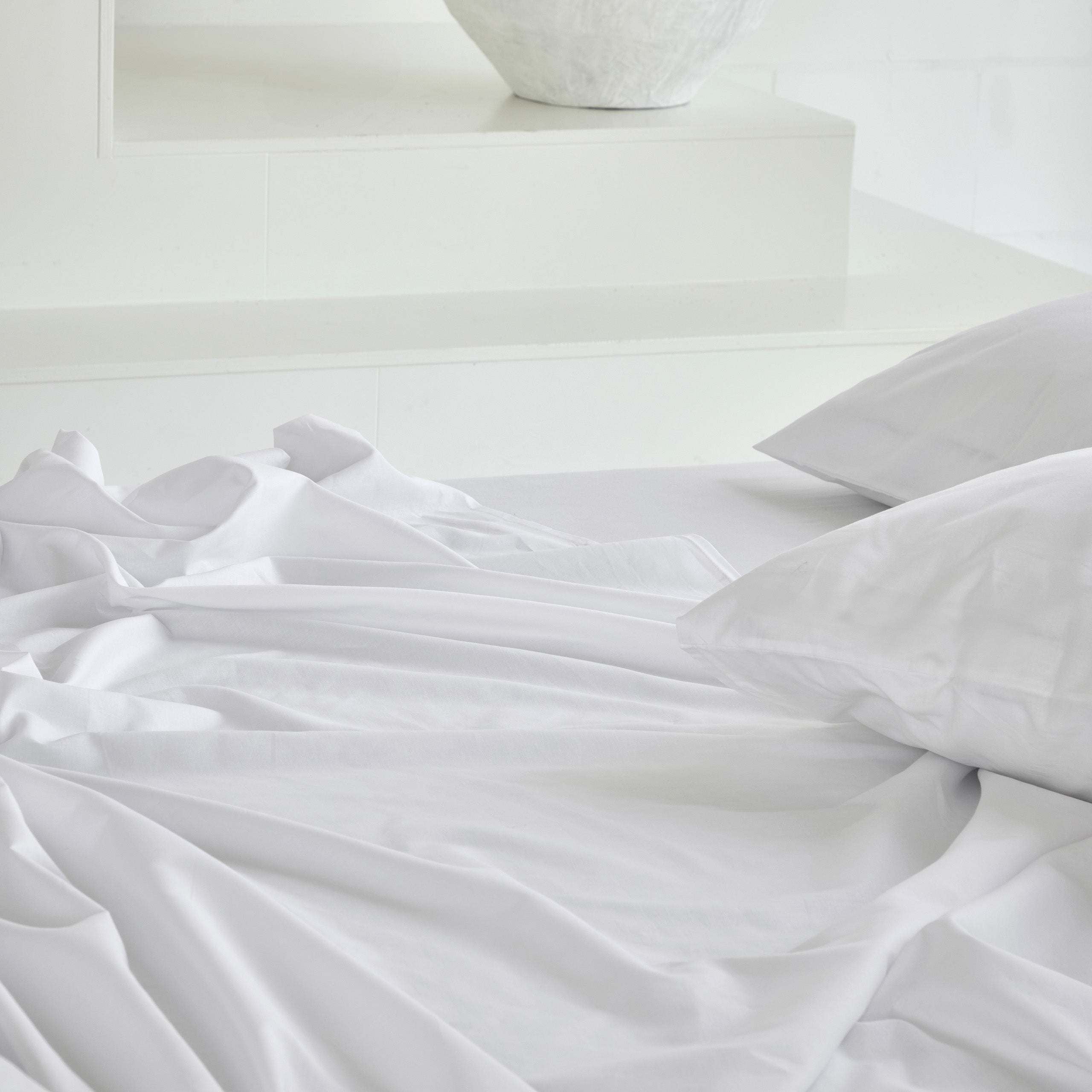 Onderlaken Crispy Cotton Wit