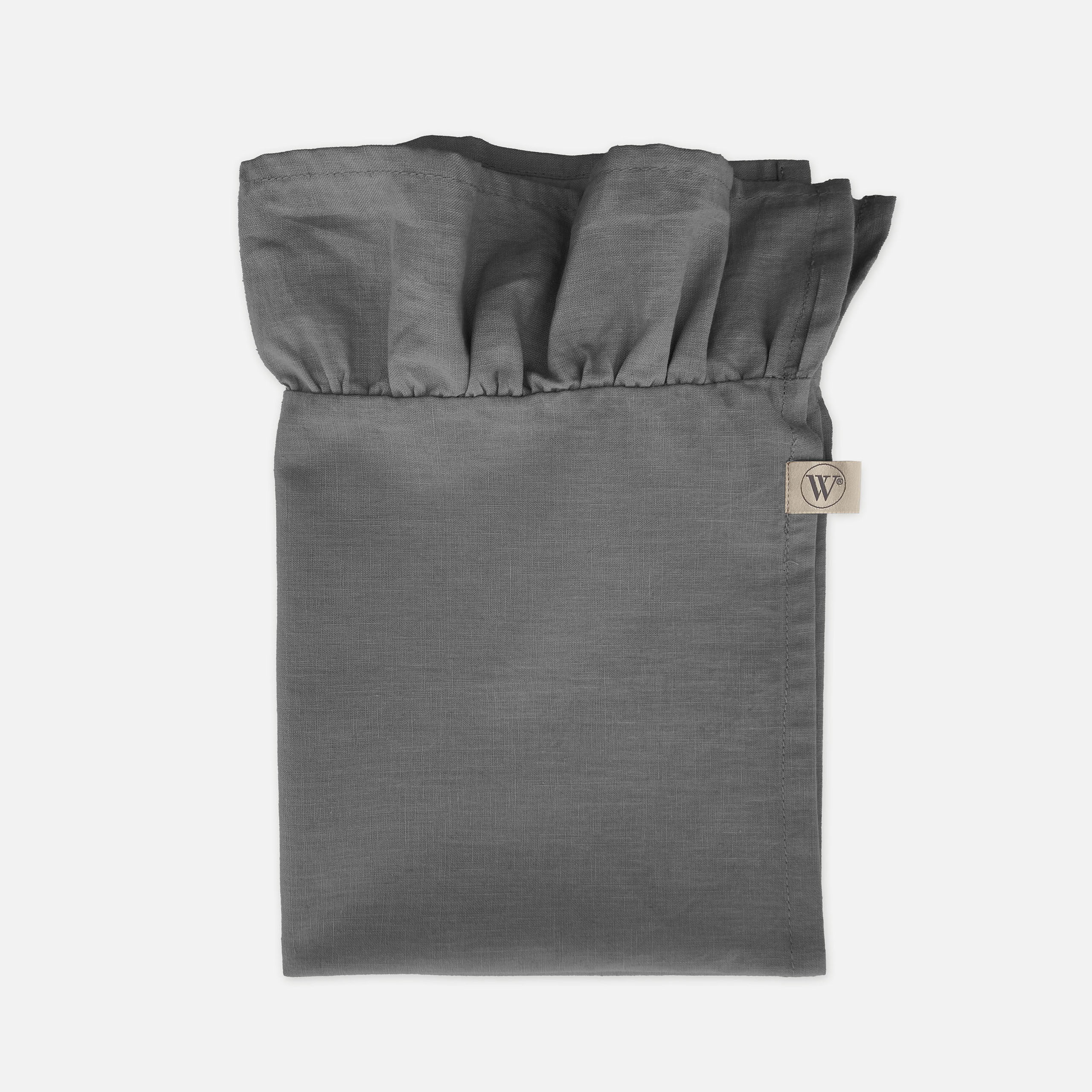 Servet Set Lovely Linen Ruffles Antraciet 4x 40x40