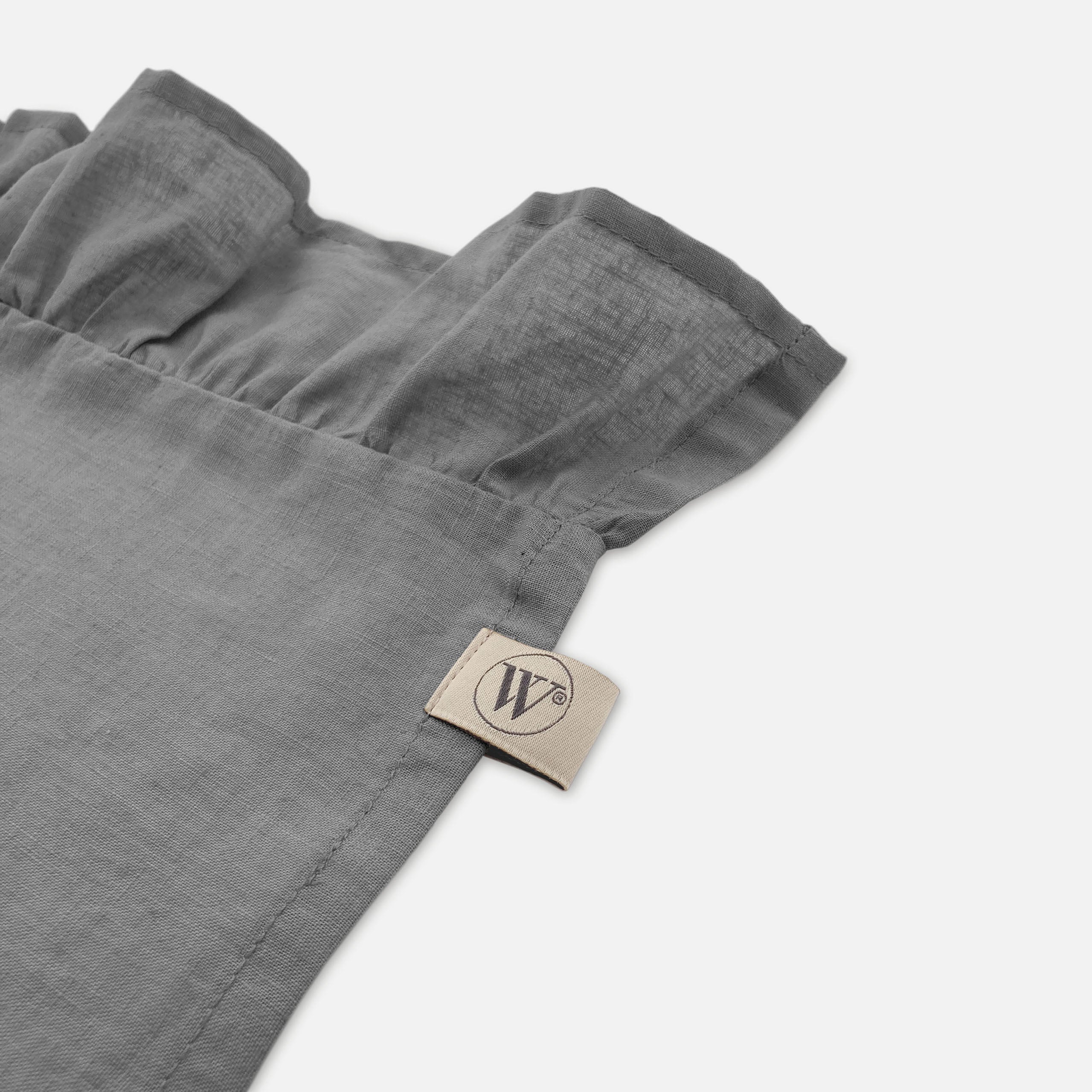 Servet Set Lovely Linen Ruffles Antraciet 4x 40x40