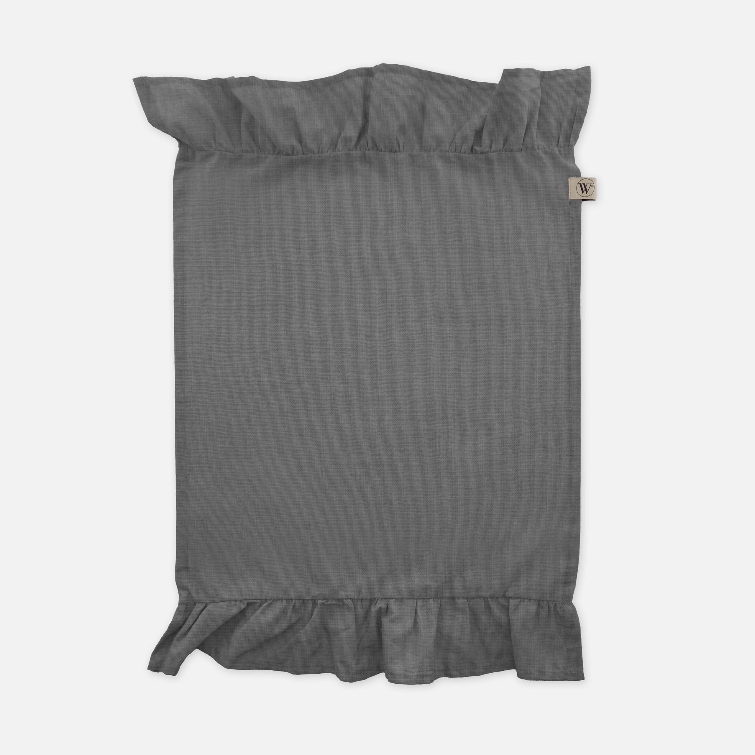 Servet Set Lovely Linen Ruffles Antraciet 4x 40x40