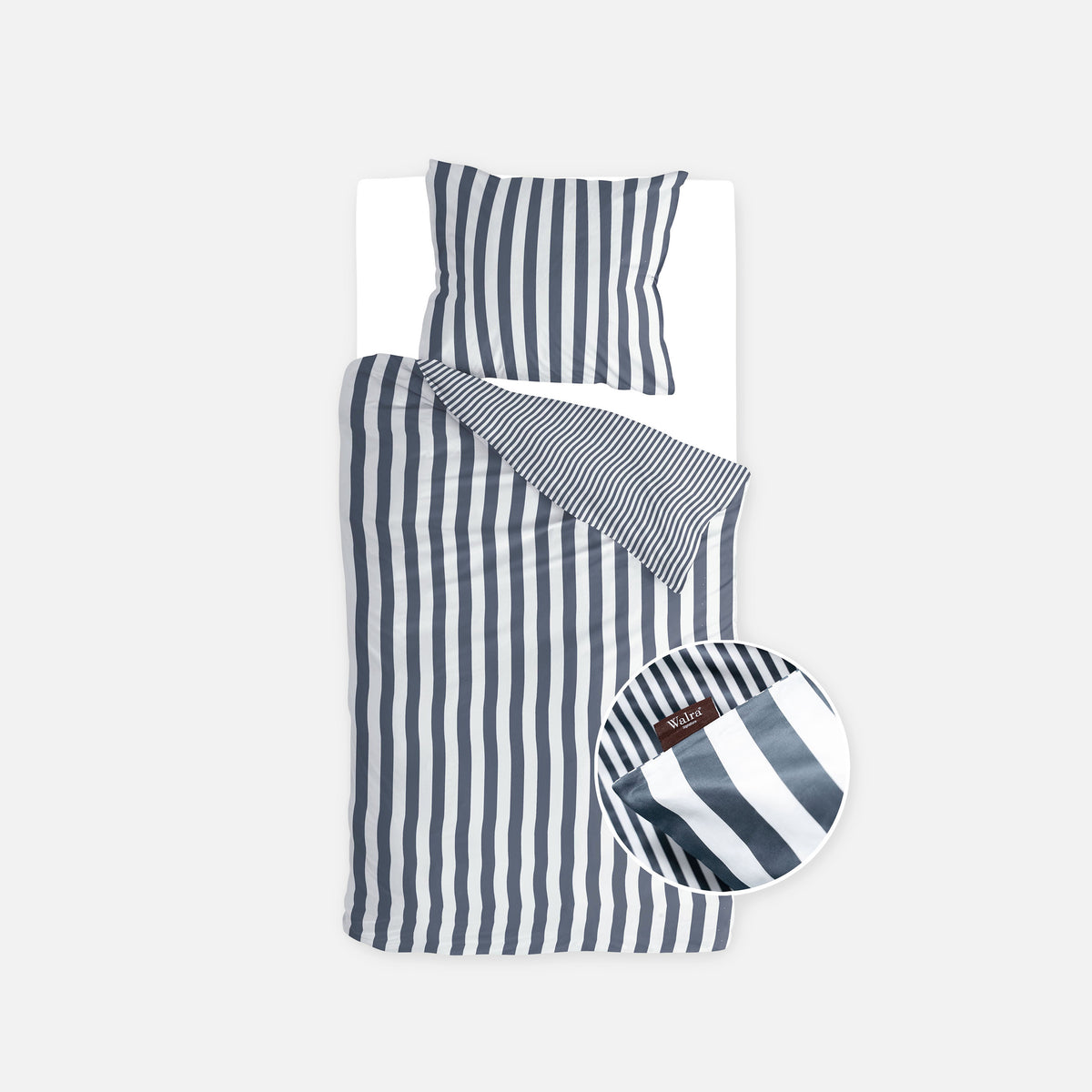 Dekbedovertrek Signature Elegant Stripes Wit / Blauw